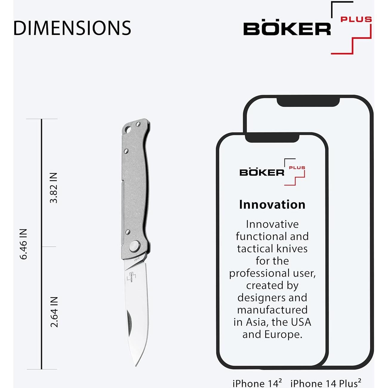 Cuchillo Plegable BÖKER PLUS Atlas Backlock D2 16.8 cm