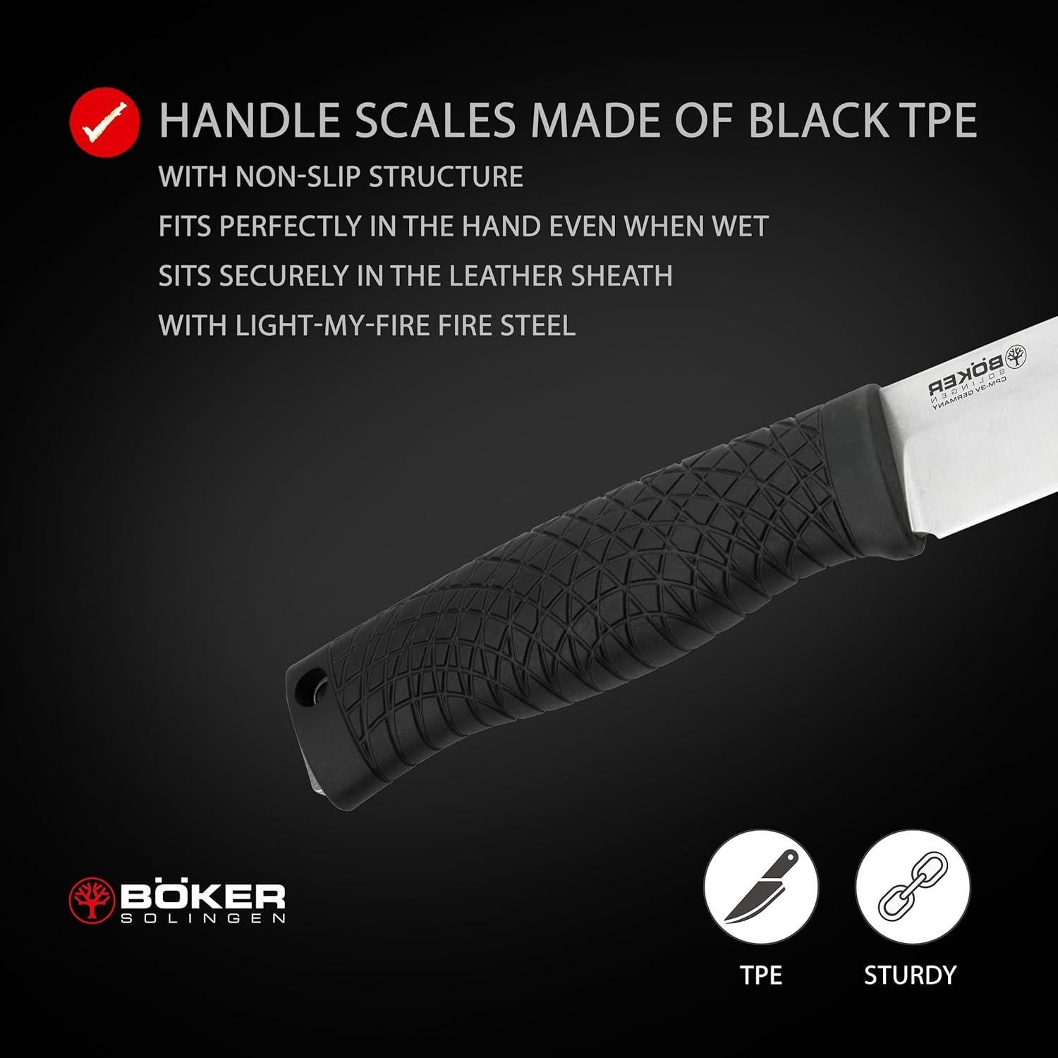 Cuchillo de Supervivencia Boker Bronco CPM-3V 11.3cm con Funda