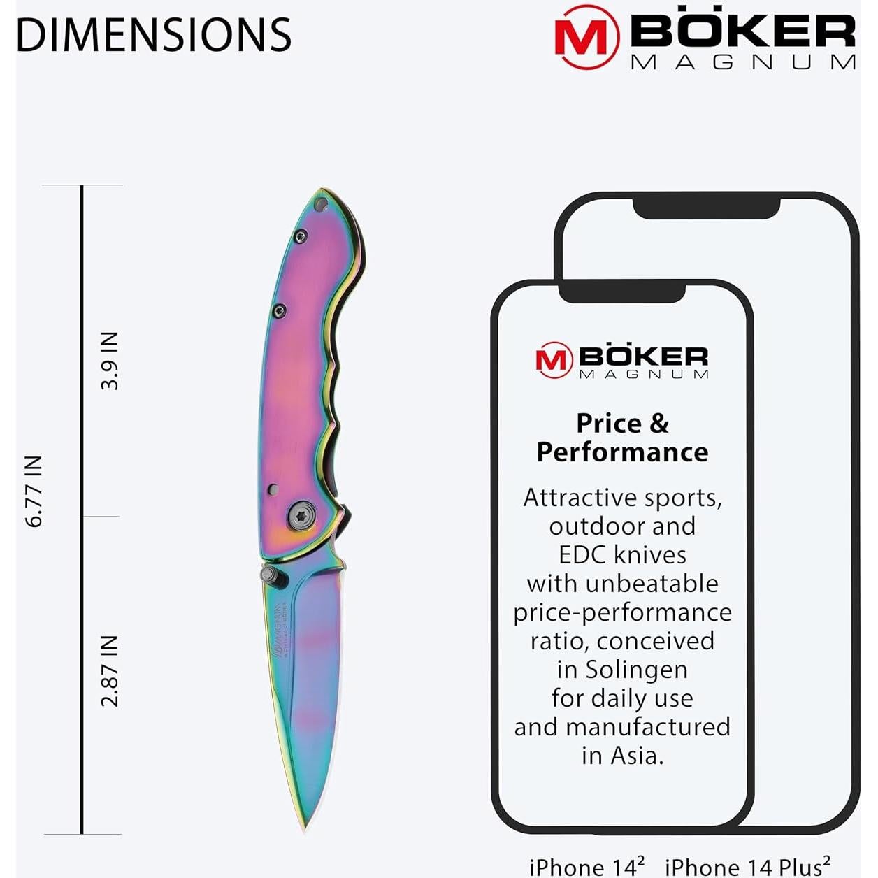 Cuchillo Boker Magnum Blaze 01MB255 Acero Inox. 7.1 cm