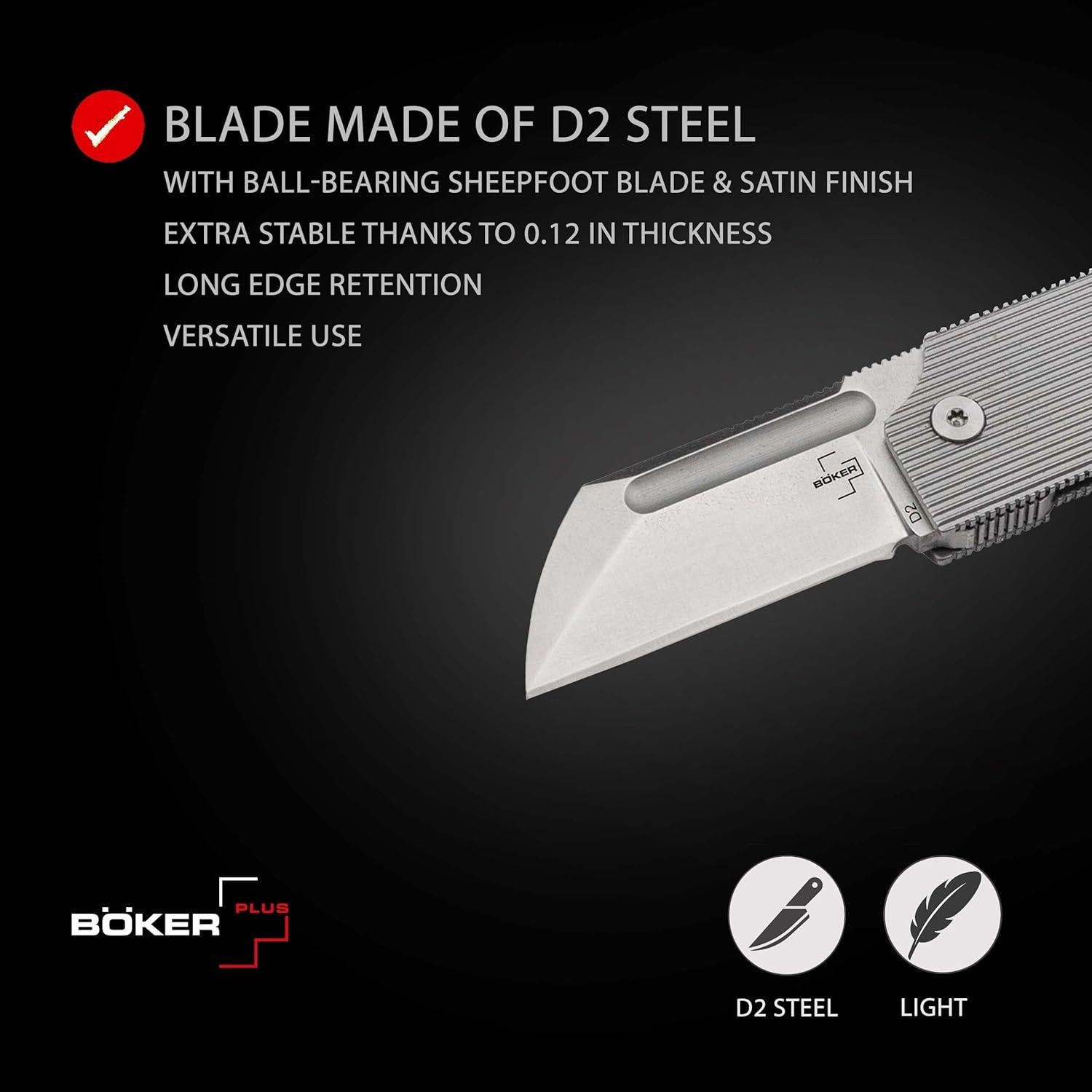 Cuchillo Plegable Boker Plus BabyX EDC Acero D2 1.57"