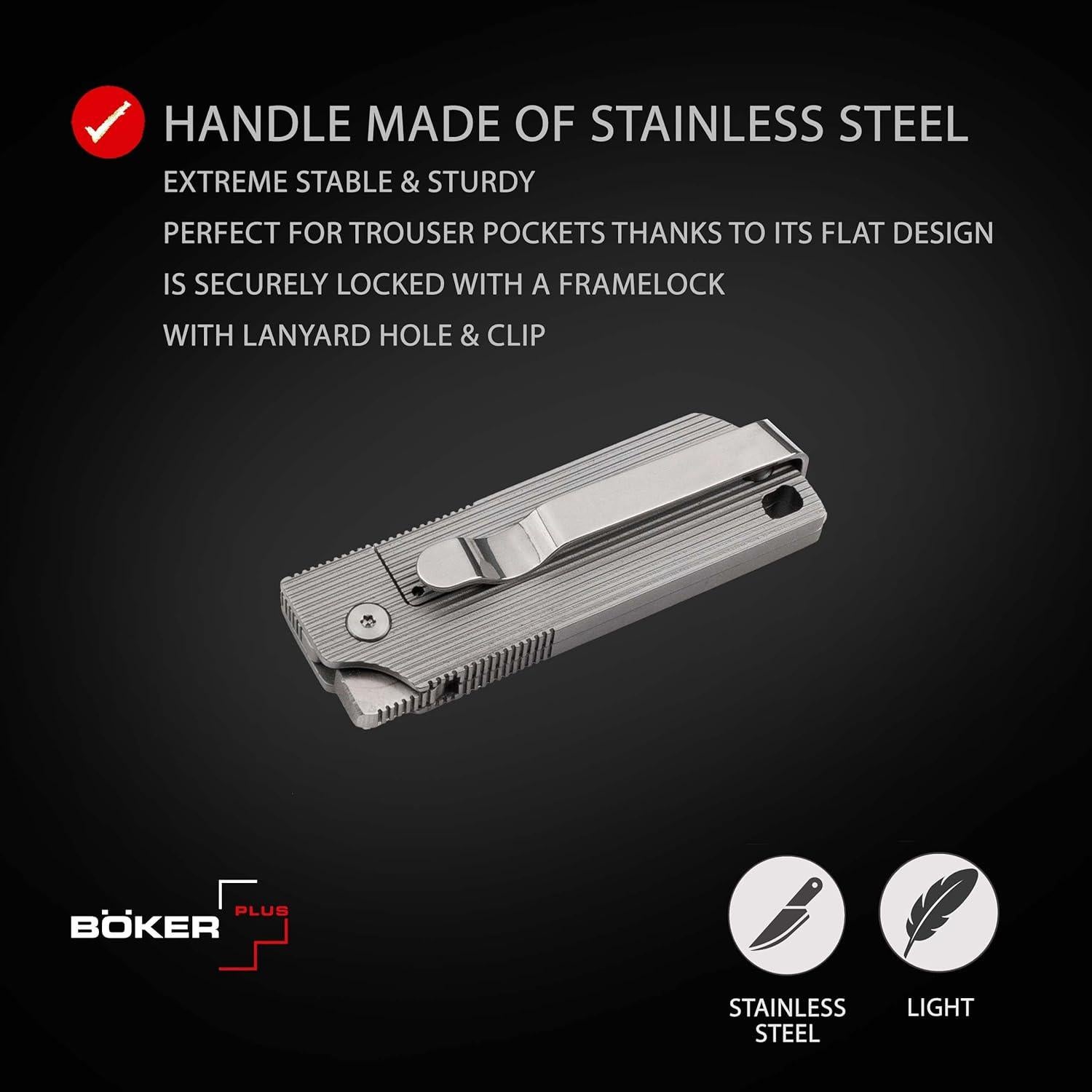 Cuchillo Plegable Boker Plus BabyX EDC Acero D2 1.57"