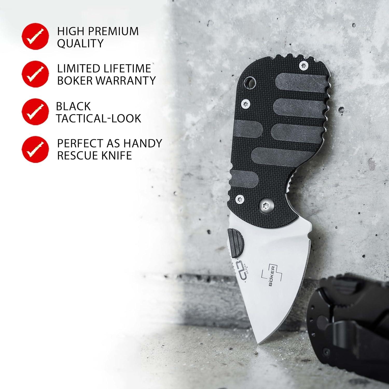 Cuchillo Plegable Boker Plus Subcom 2.0 Negro D2 Zytel