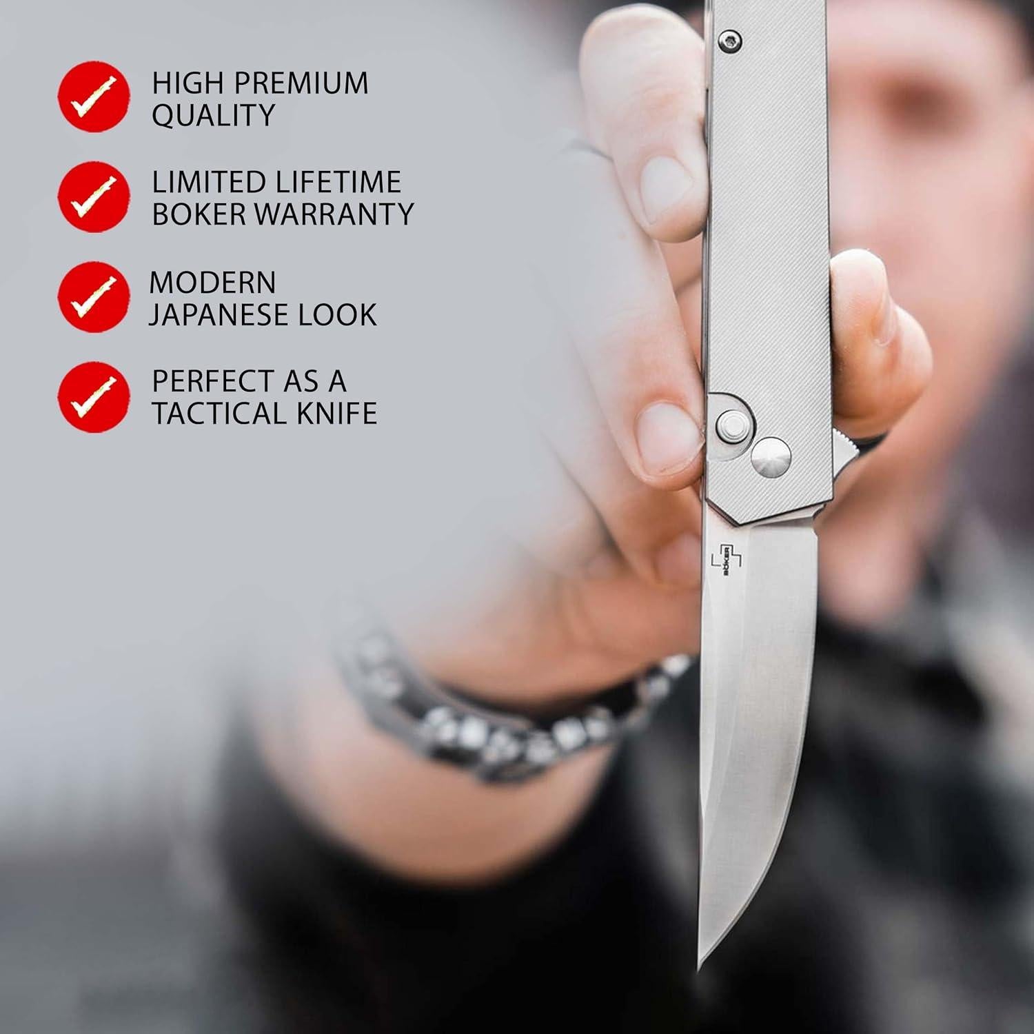 Cuchillo Plegable BÖKER PLUS Kwaiken EDC Titanio 7.69 cm