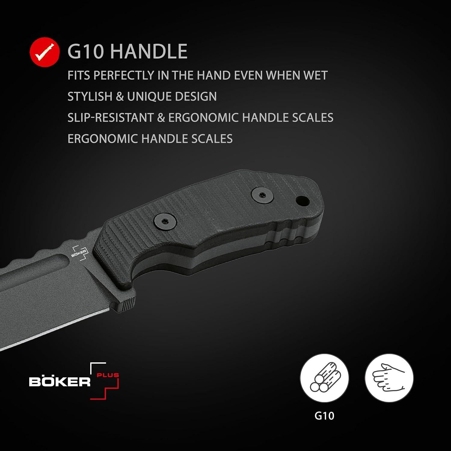 Cuchillo EDC Fijo Boker Plus Little Dvalin Tanto 7.9cm D2