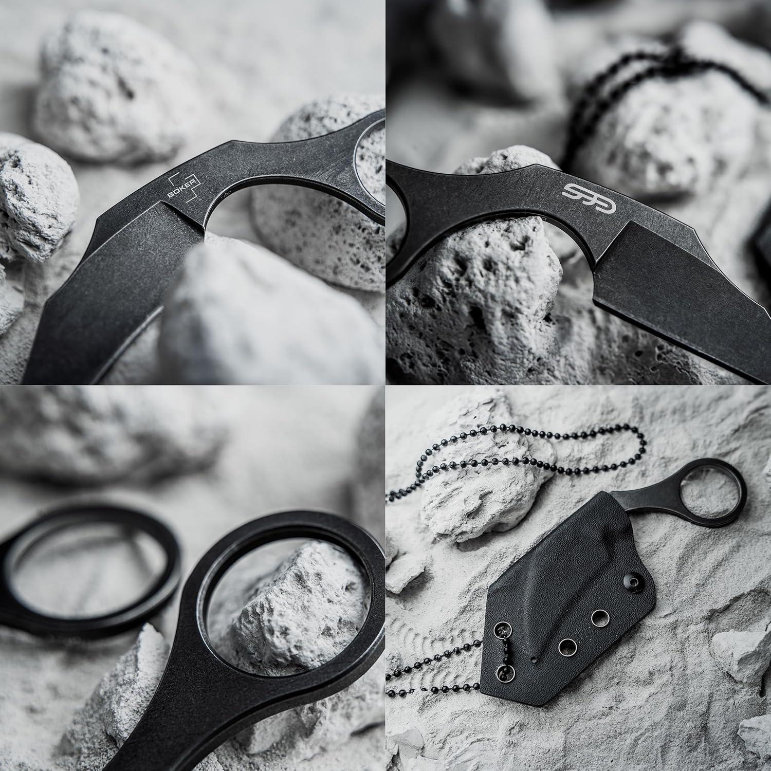 Cuchillo de Hoja Fija Boker Plus Bad Moon D2 con Funda Kydex