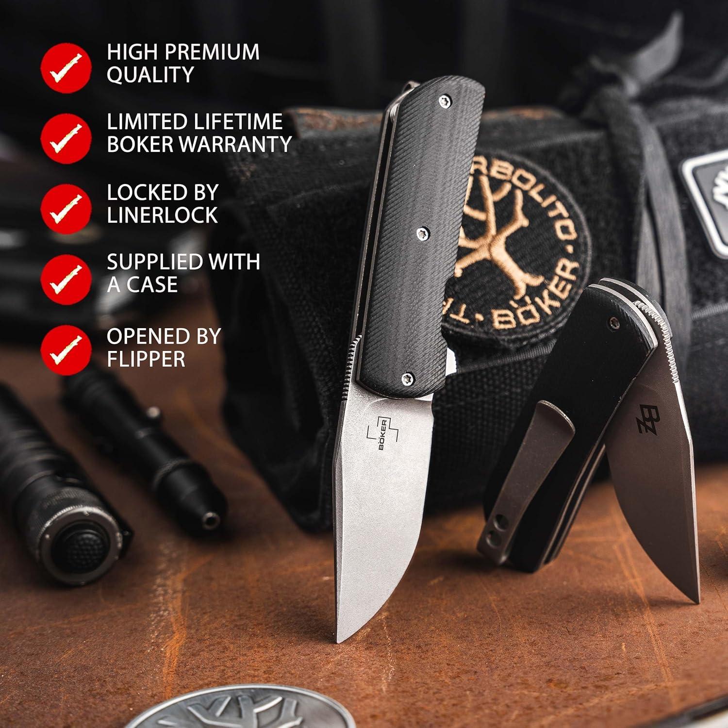 Cuchillo Plegable BÖKER PLUS Urban Trapper Stubby EDC 50mm