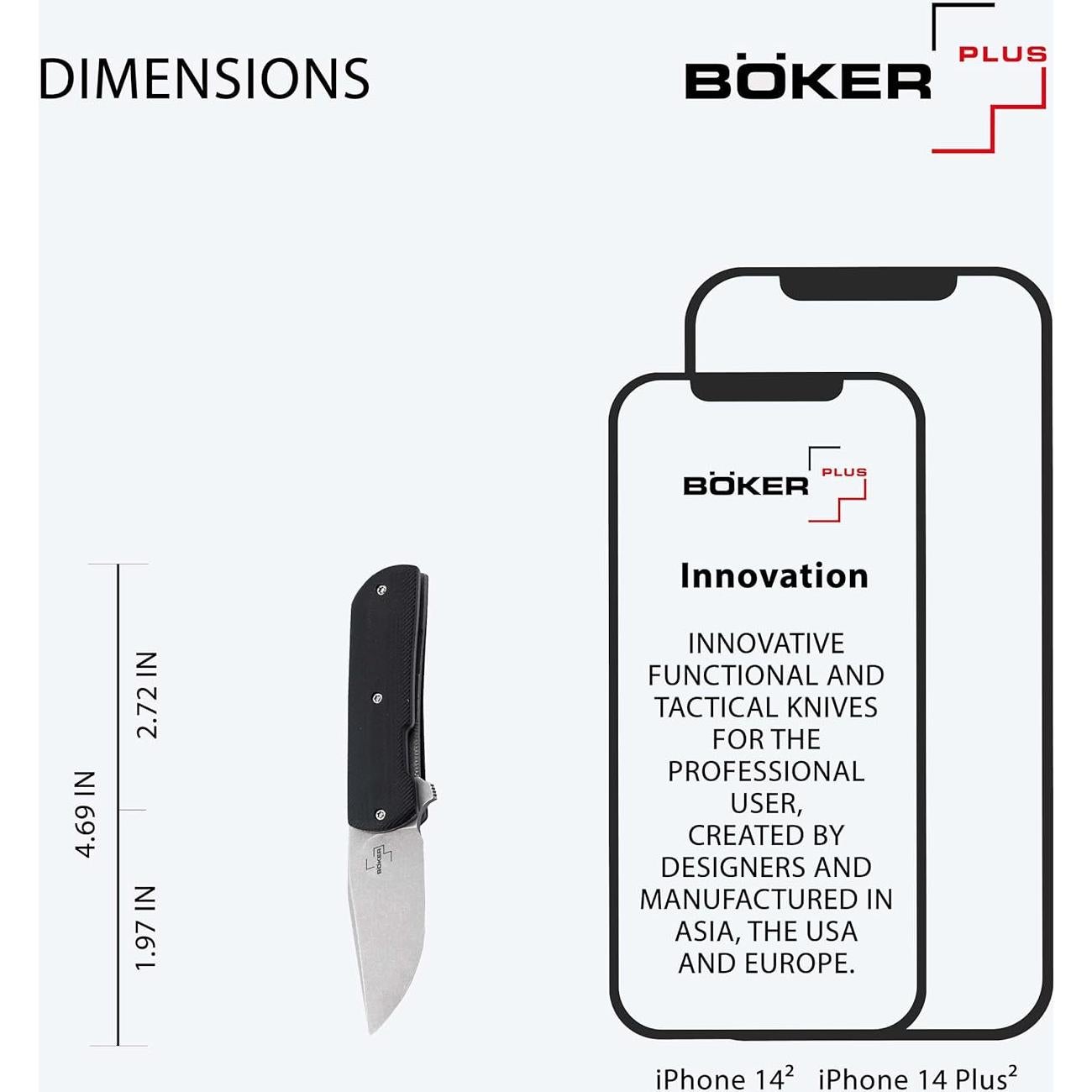 Cuchillo Plegable BÖKER PLUS Urban Trapper Stubby EDC 50mm