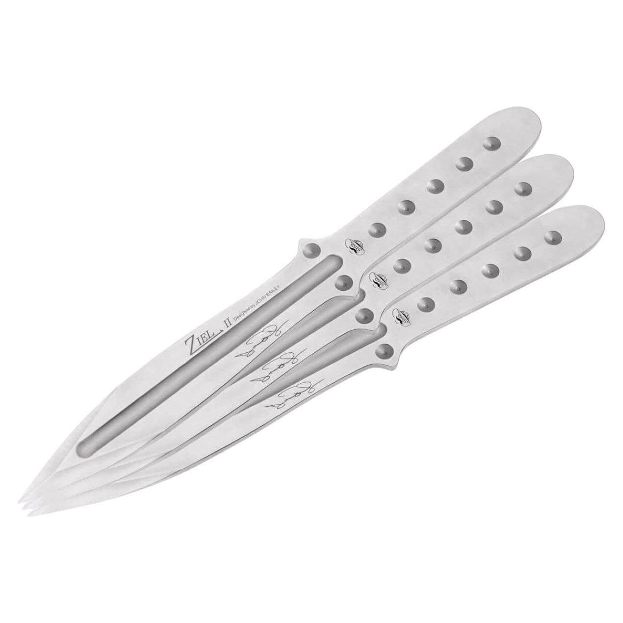 Cuchillos de Lanzamiento BOKER Magnum Ziel II - 33.9 cm, Acero Inoxidable 420, Juego de 3 con Funda