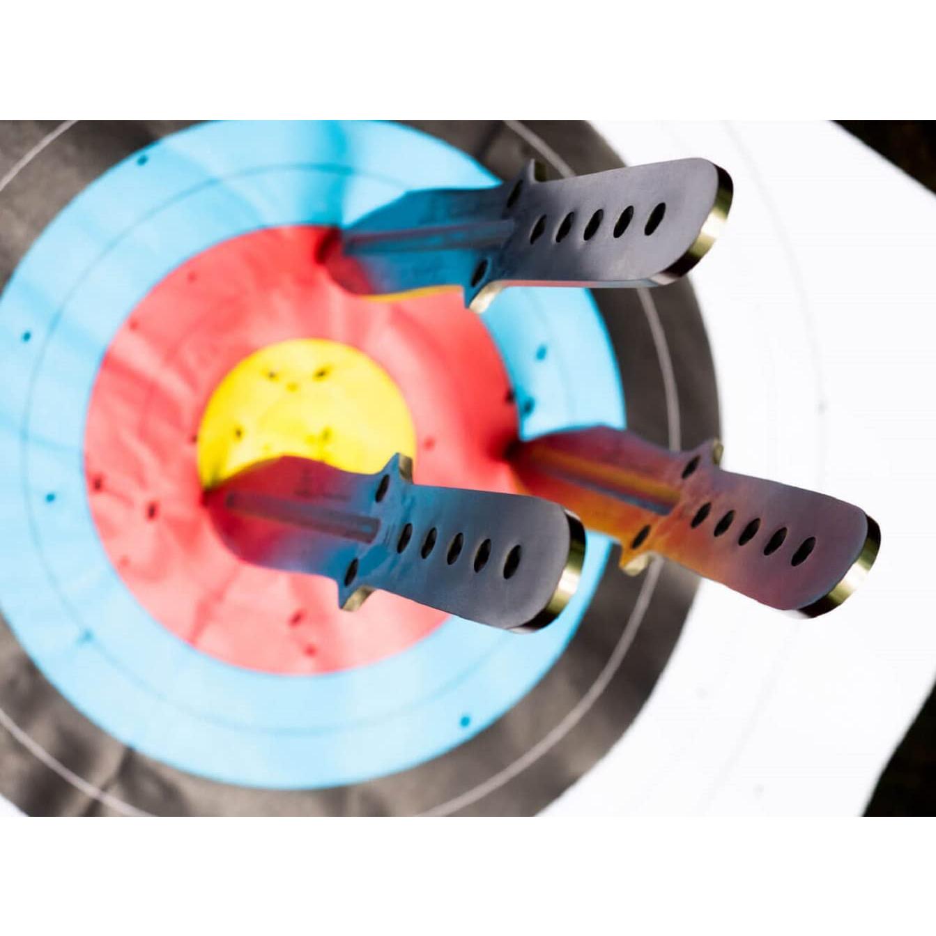 Cuchillos de Lanzamiento BOKER Magnum Ziel II - 33.9 cm, Acero Inoxidable 420, Juego de 3 con Funda