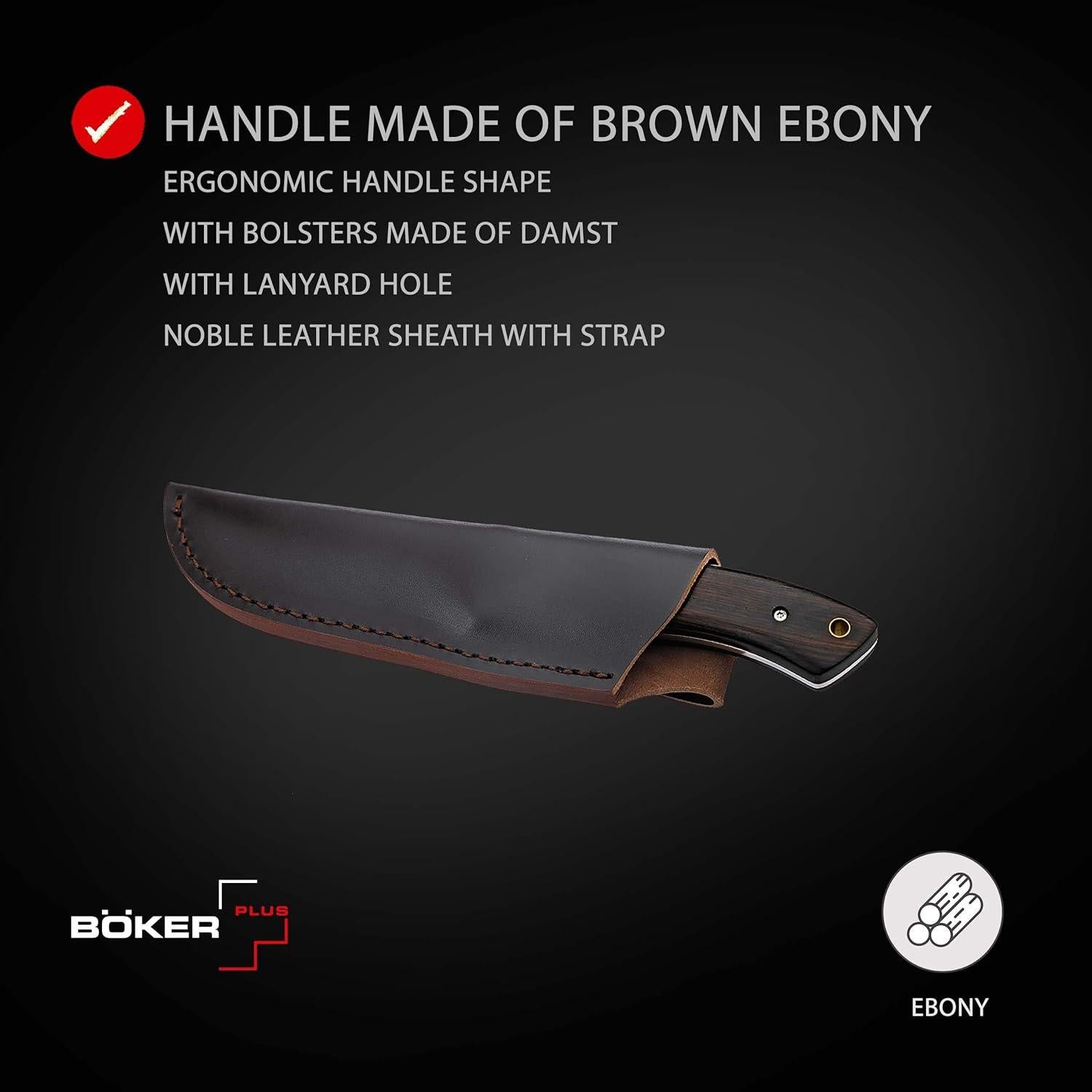 Cuchillo de Caza BÖKER PLUS M-One Damasco 19.5 cm con Funda