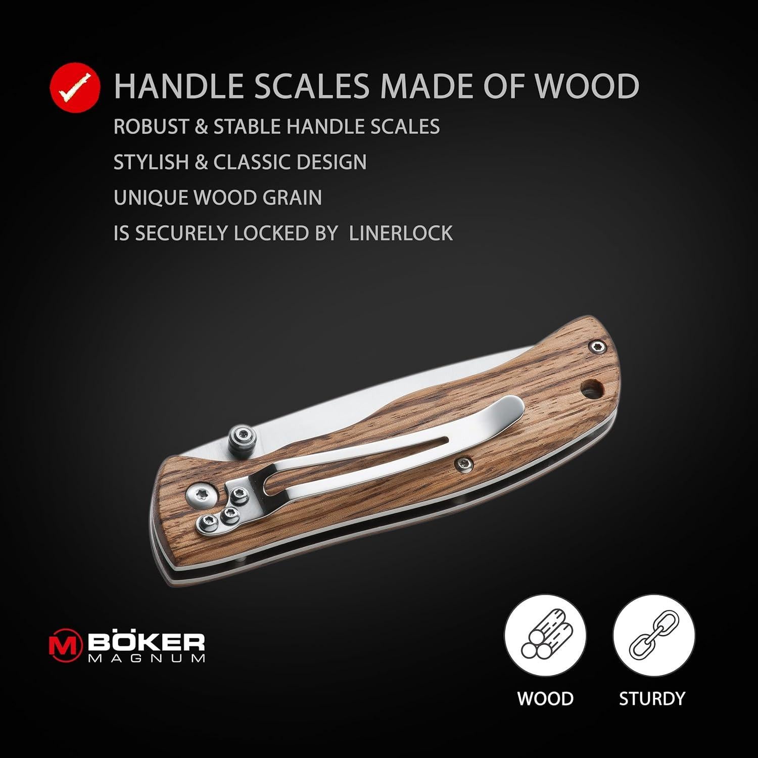 Cuchillo de bolsillo Magnum 01EL605 Backpacker 6.9 cm acero inoxidable