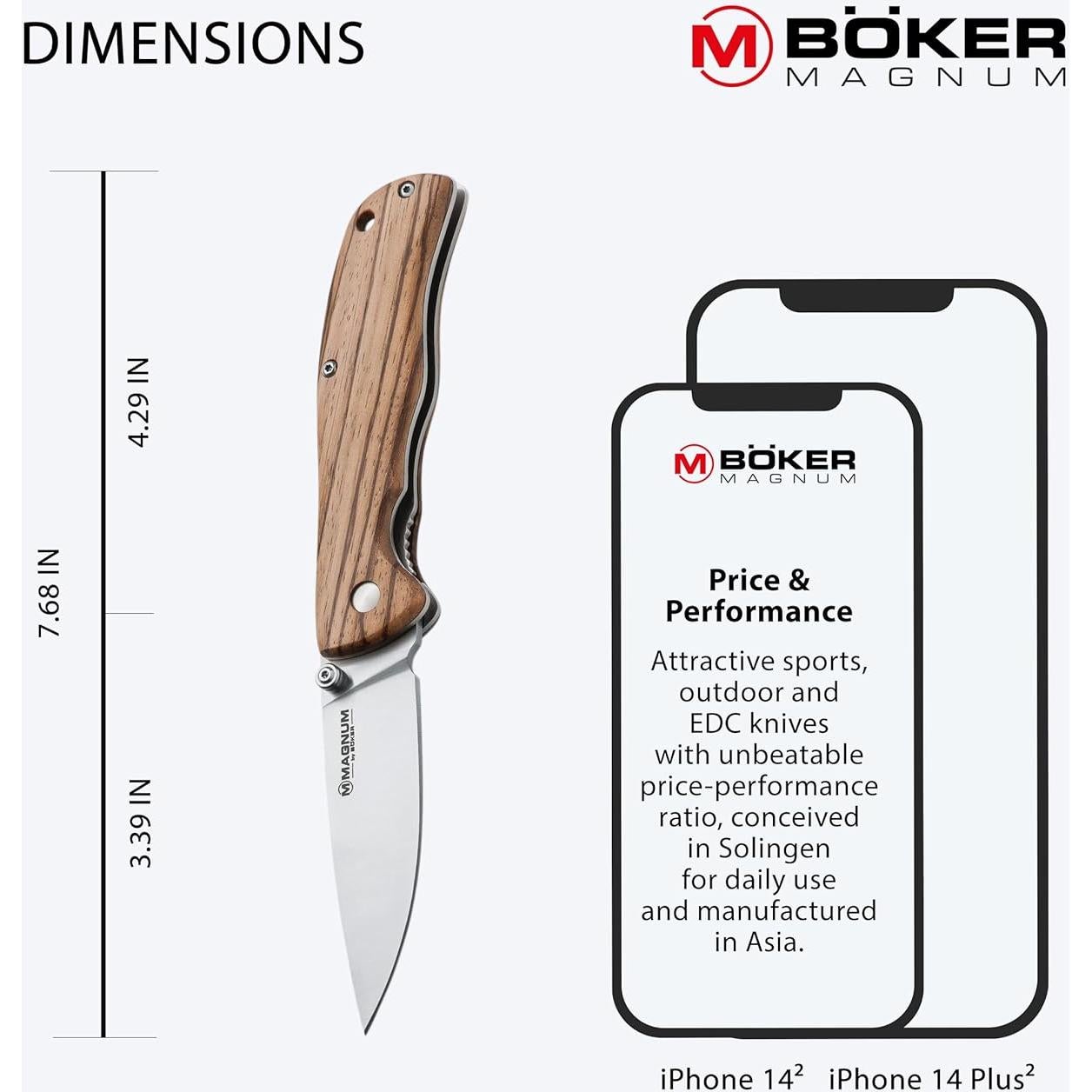 Cuchillo de bolsillo Magnum 01EL605 Backpacker 6.9 cm acero inoxidable