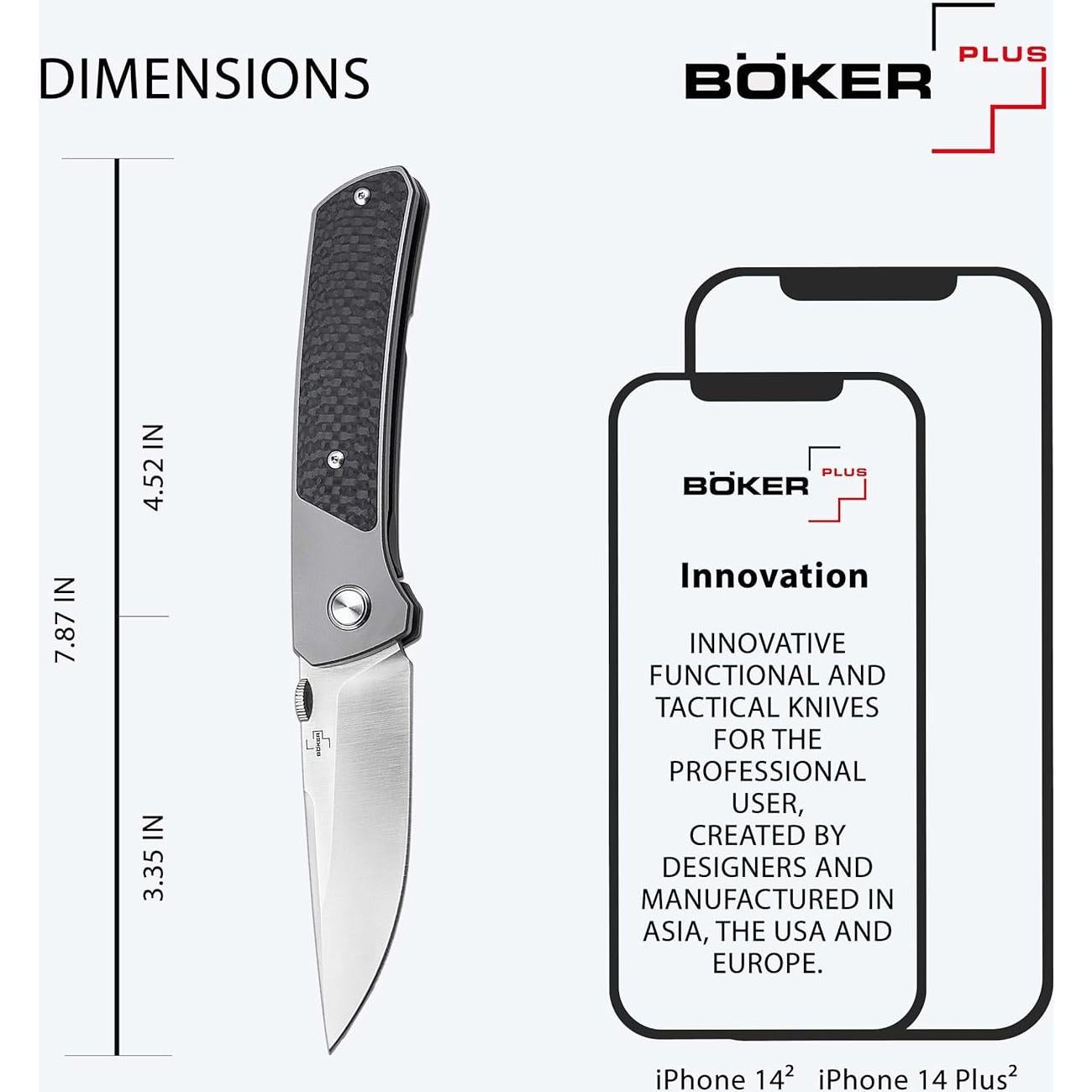 Cuchillo Plegable BÖKER PLUS Conductor EDC S35VN 8.51 cm