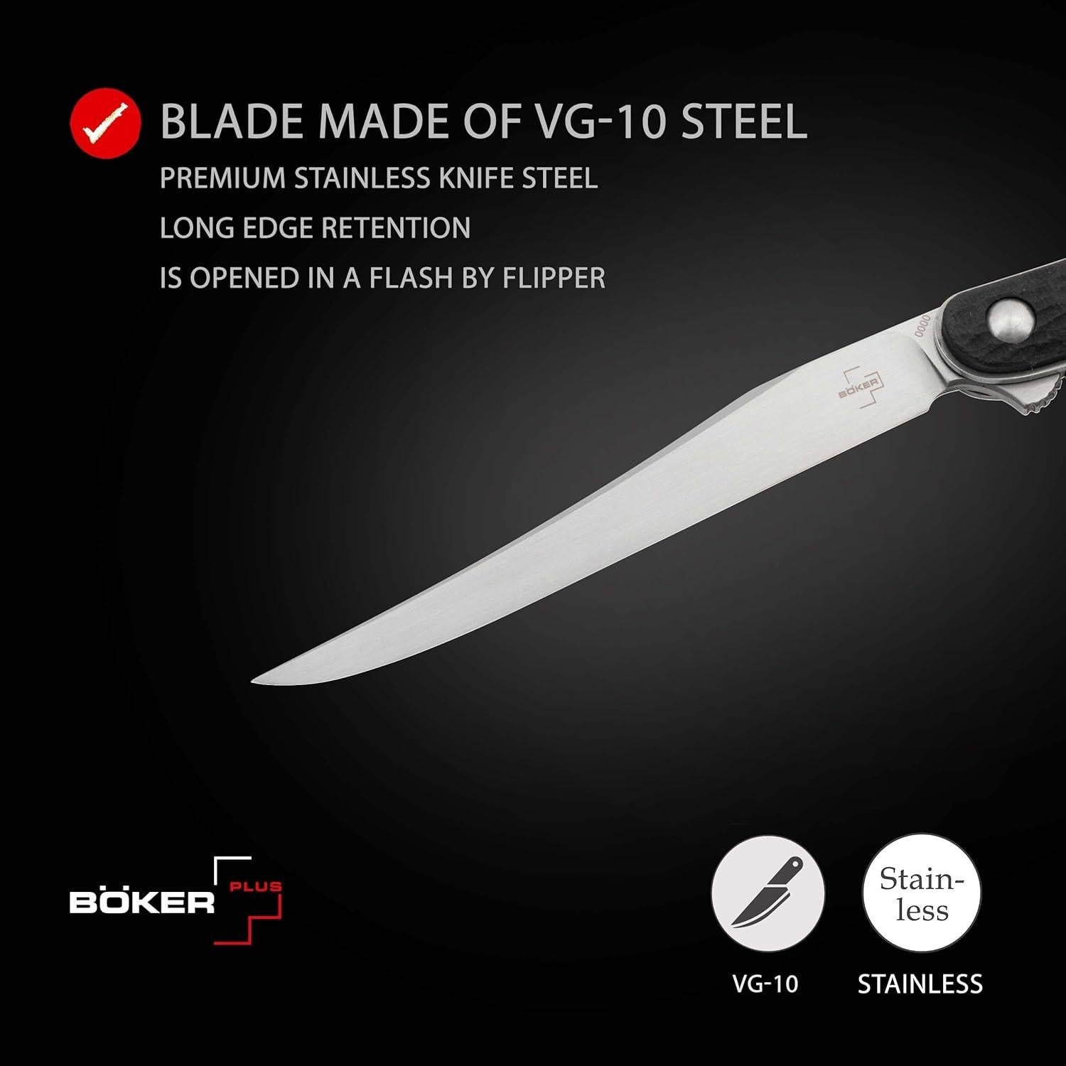 Cuchillo Plegable Boker Plus Texas Toothpick G10 8.41cm