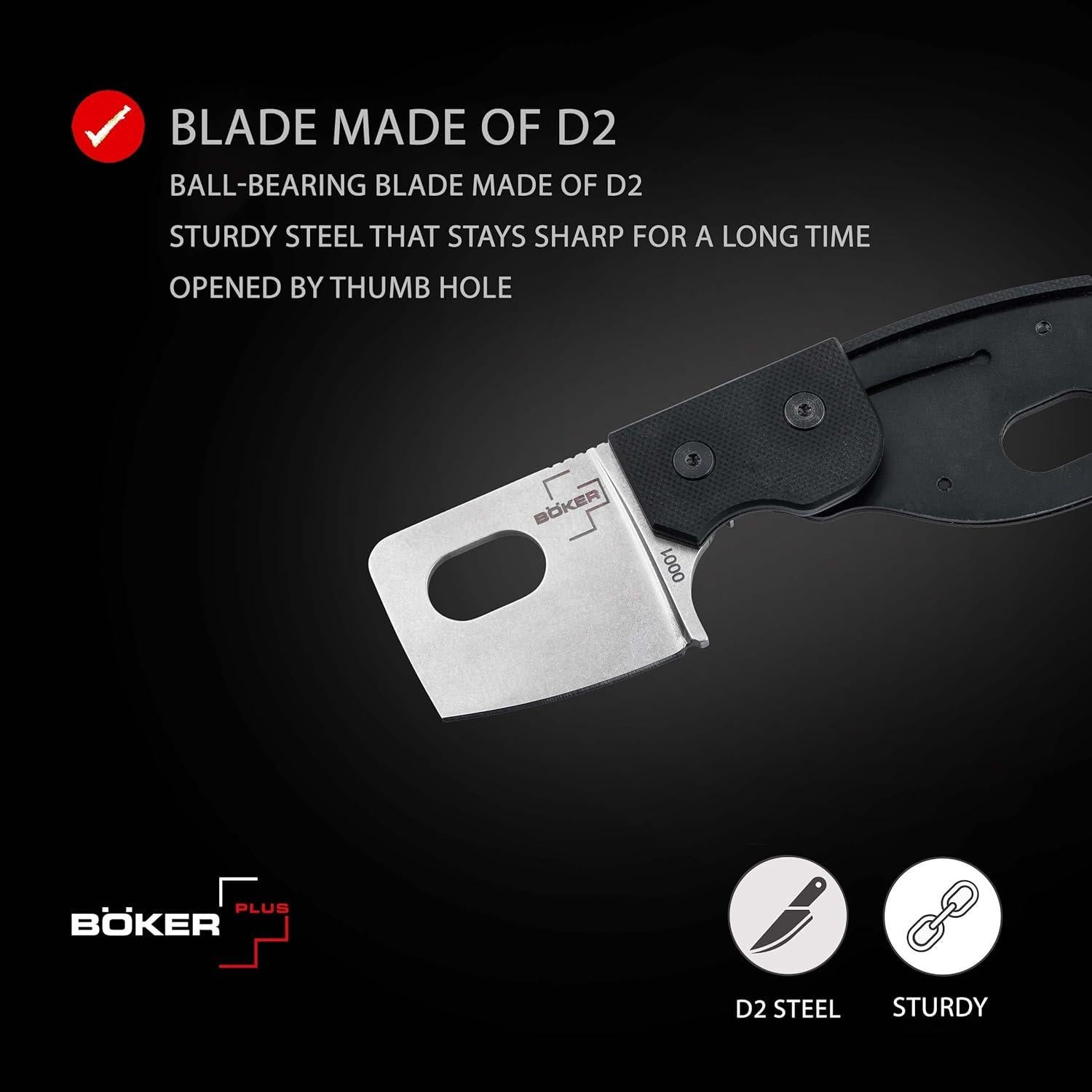 Cuchillo EDC Plegable BÖKER PLUS Sprocket D2 13.21 cm Negro