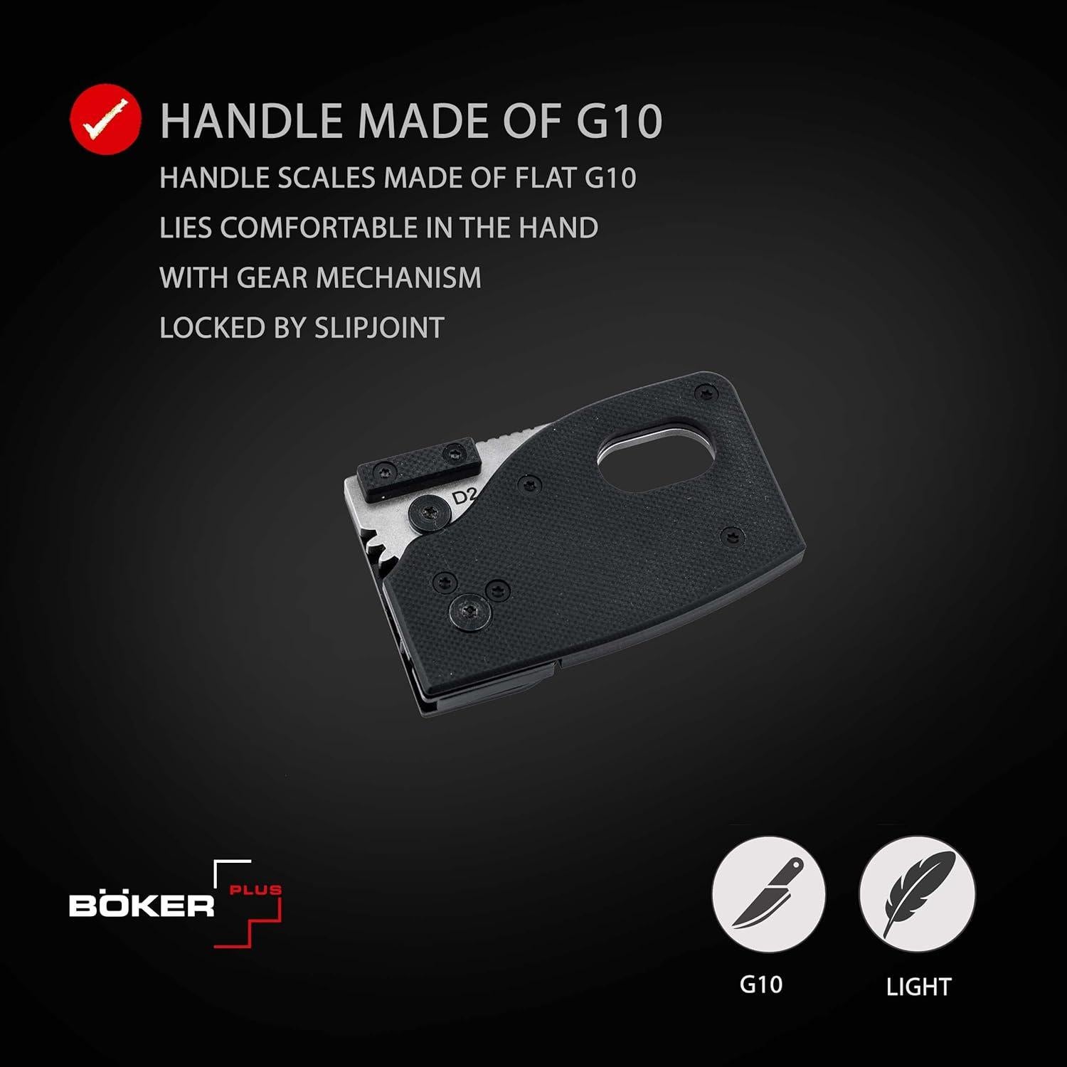 Cuchillo EDC Plegable BÖKER PLUS Sprocket D2 13.21 cm Negro