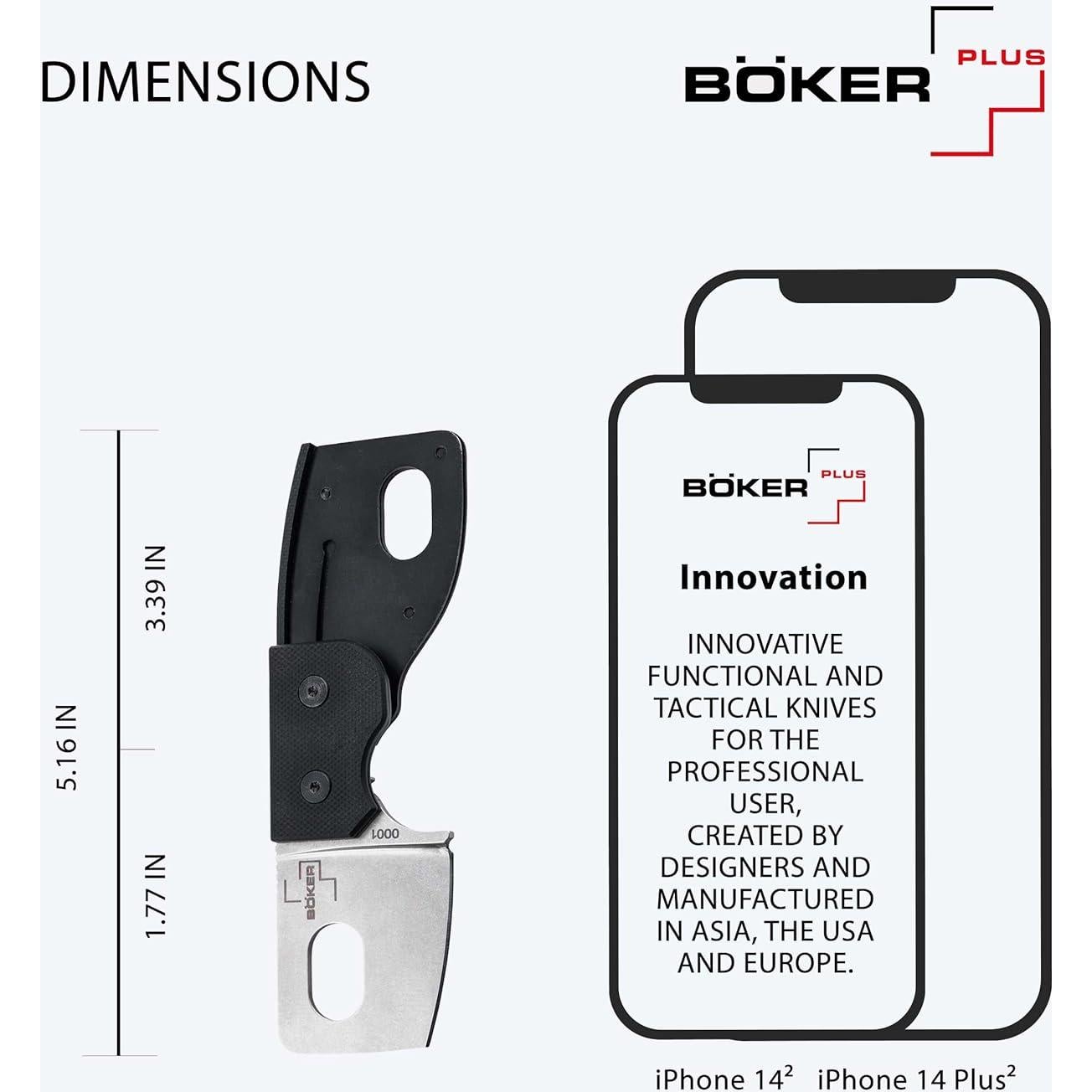 Cuchillo EDC Plegable BÖKER PLUS Sprocket D2 13.21 cm Negro
