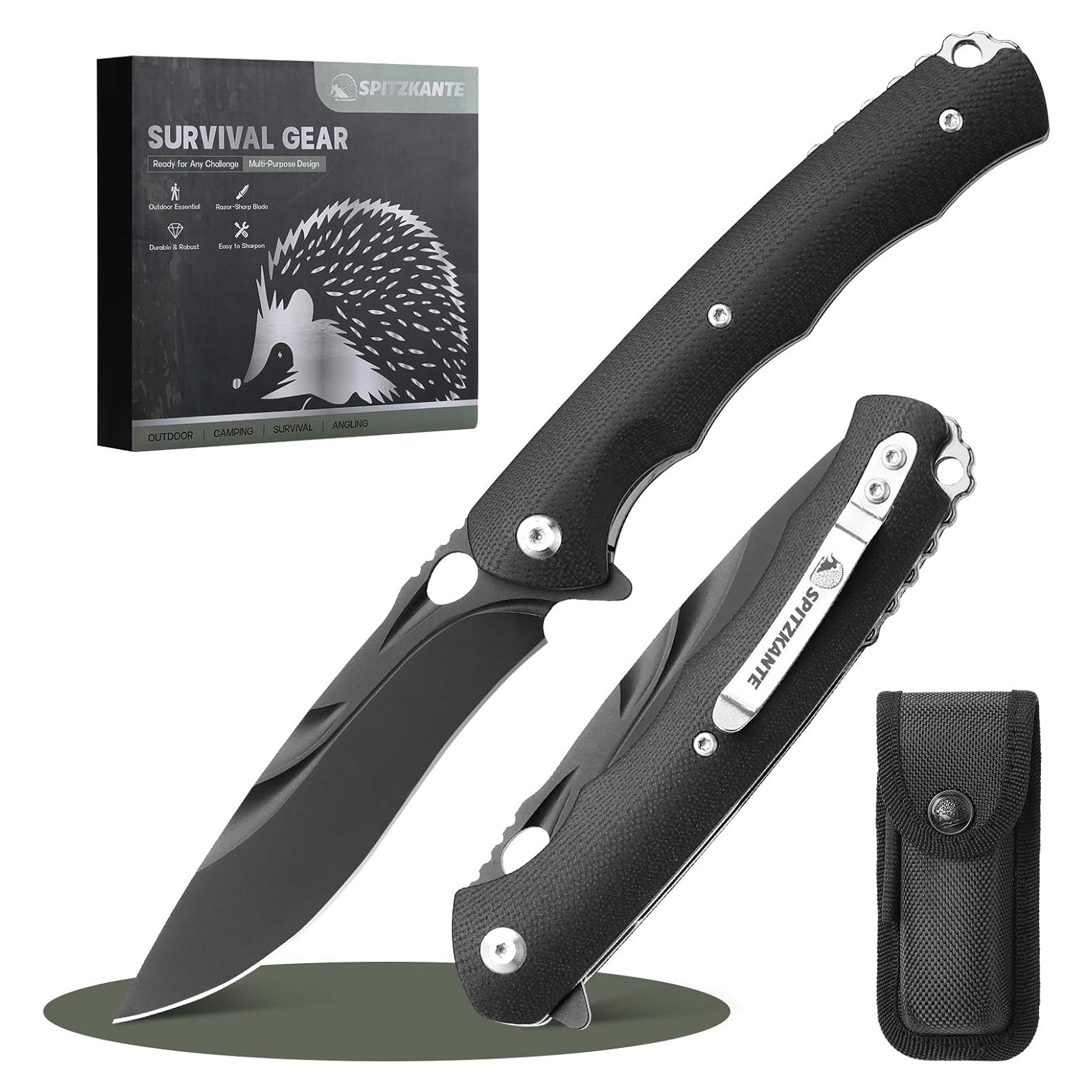 Cuchillo de bolsillo SPITZKANTE H0MG1 con hoja de acero D2