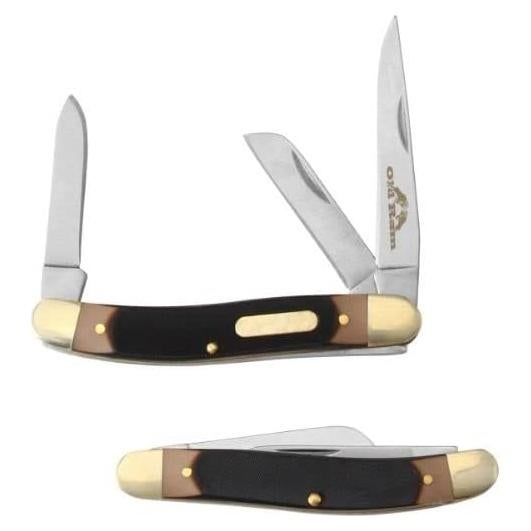 Cuchillo Plegable Trapper Old Ram 3 Cuchillas Mango Antideslizante