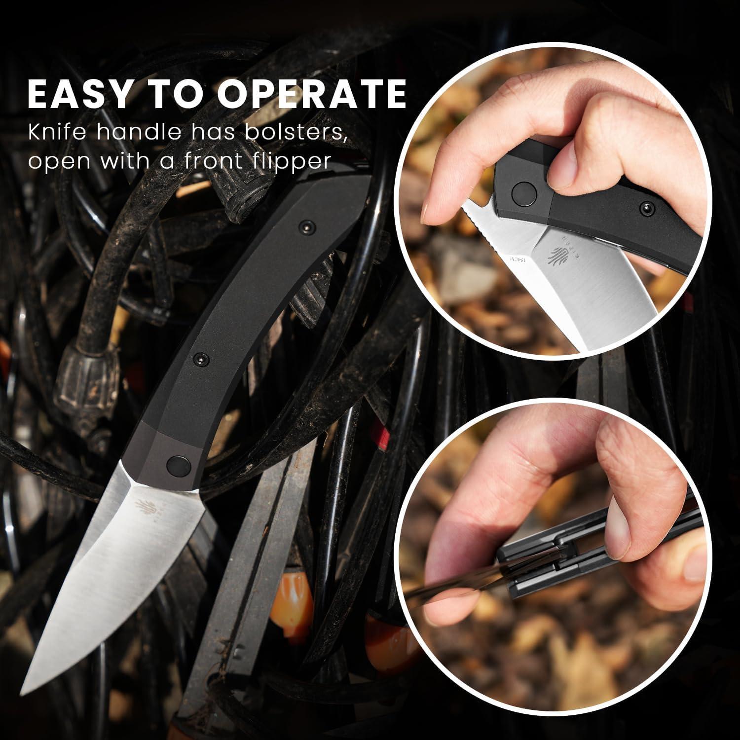 Cuchillo Plegable Kizer Momo 10.65 cm Acero 154CM Aluminio