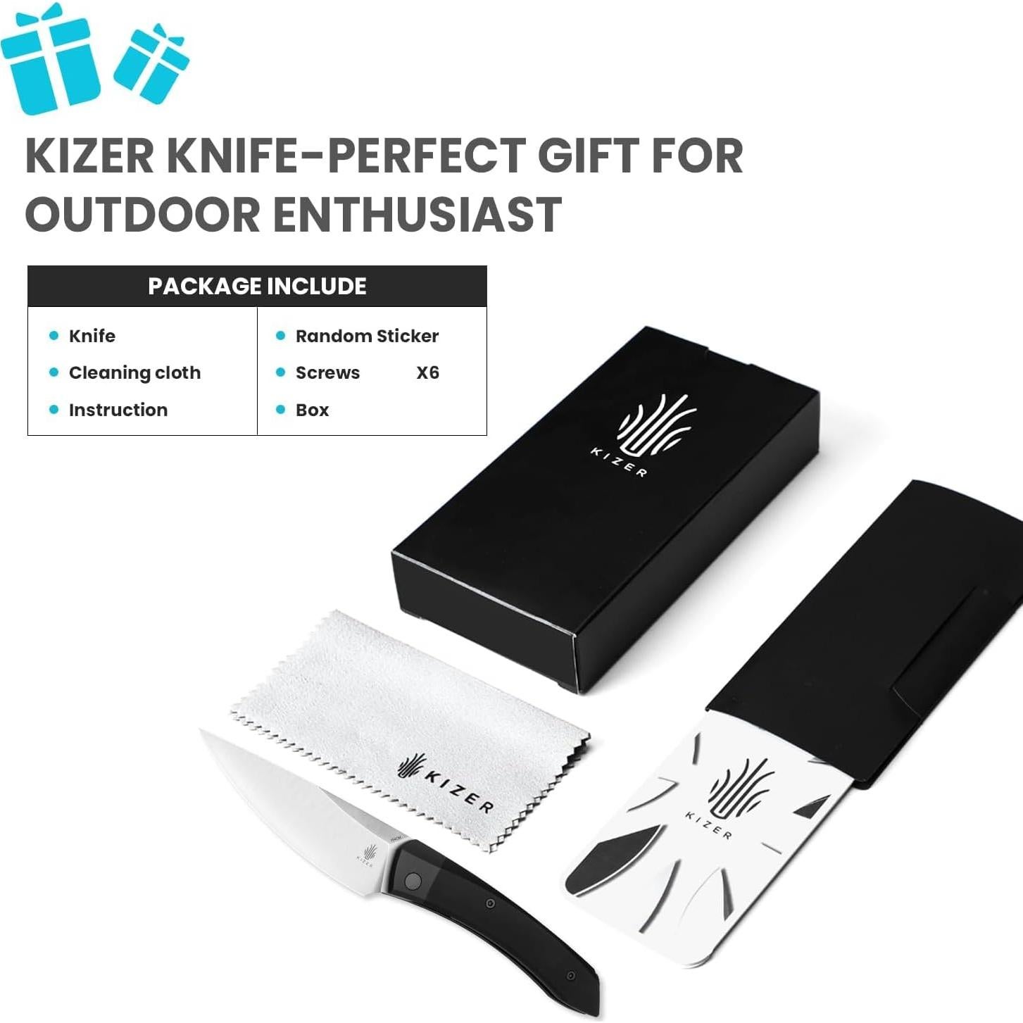 Cuchillo Plegable Kizer Momo 10.65 cm Acero 154CM Aluminio