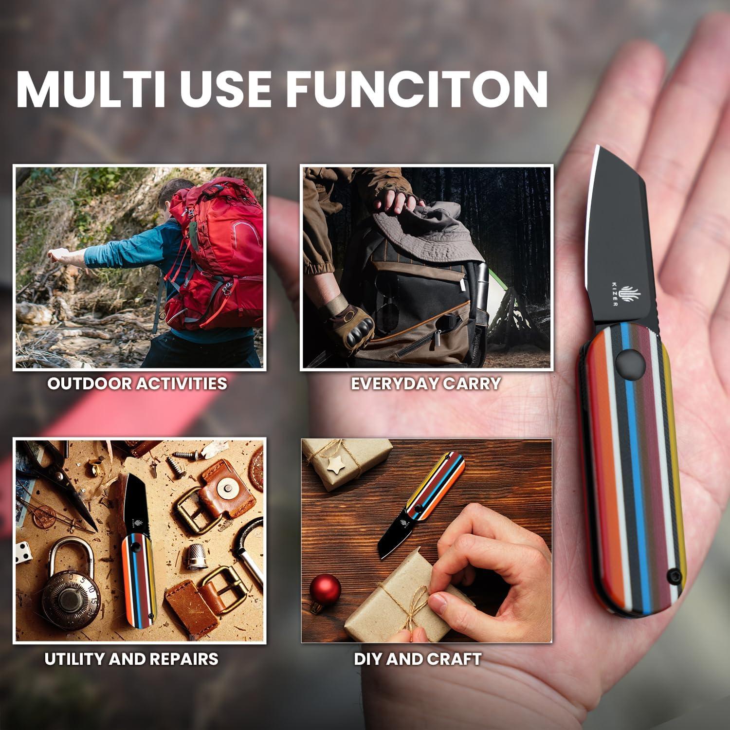 Cuchillo de bolsillo Kizer Mini Bay G10 154CM 48mm EDC