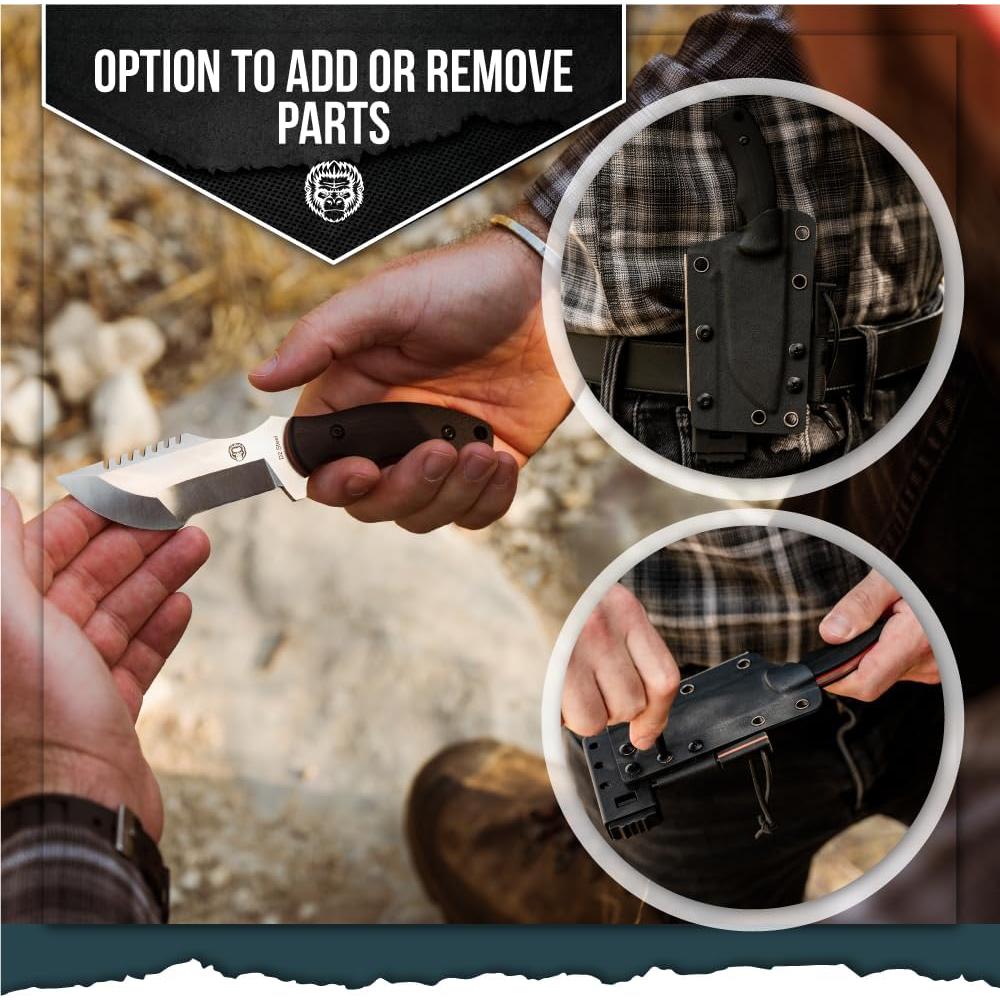 Cuchillo de Supervivencia Holtzman's Gorilla 17.27 cm Negro