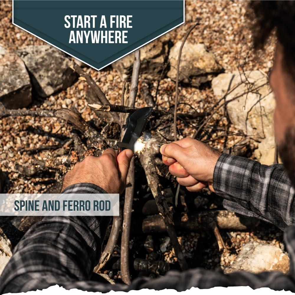 Cuchillo de Supervivencia Holtzman's Gorilla 17.27 cm Negro