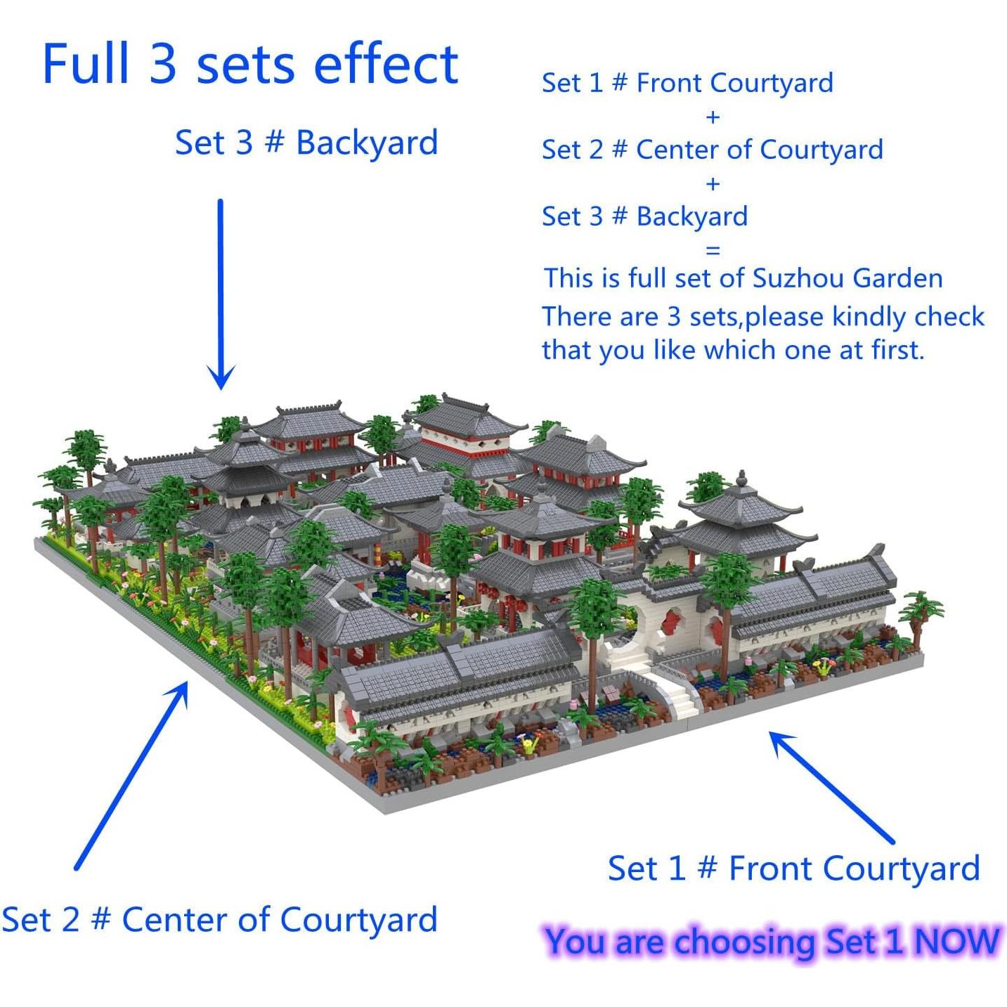 Micro Bloques Jardín Suzhou Kadablk 4222 PCS Adultos