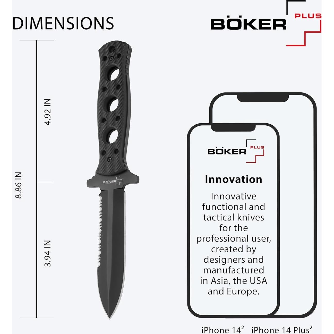 Cuchillo Boker Plus Steelmariner 20.32 cm Acero Inoxidable