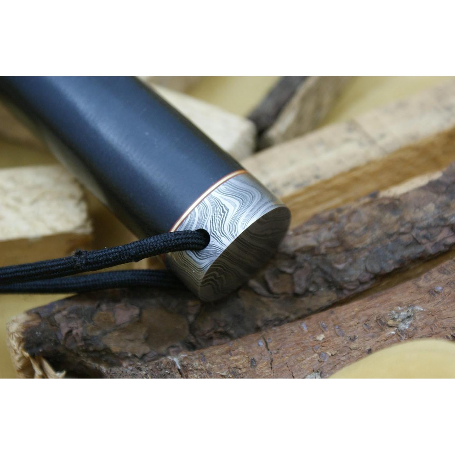 Cuchillo de Caza Damasco Cuchillo King 30.8 cm Mango Micarta