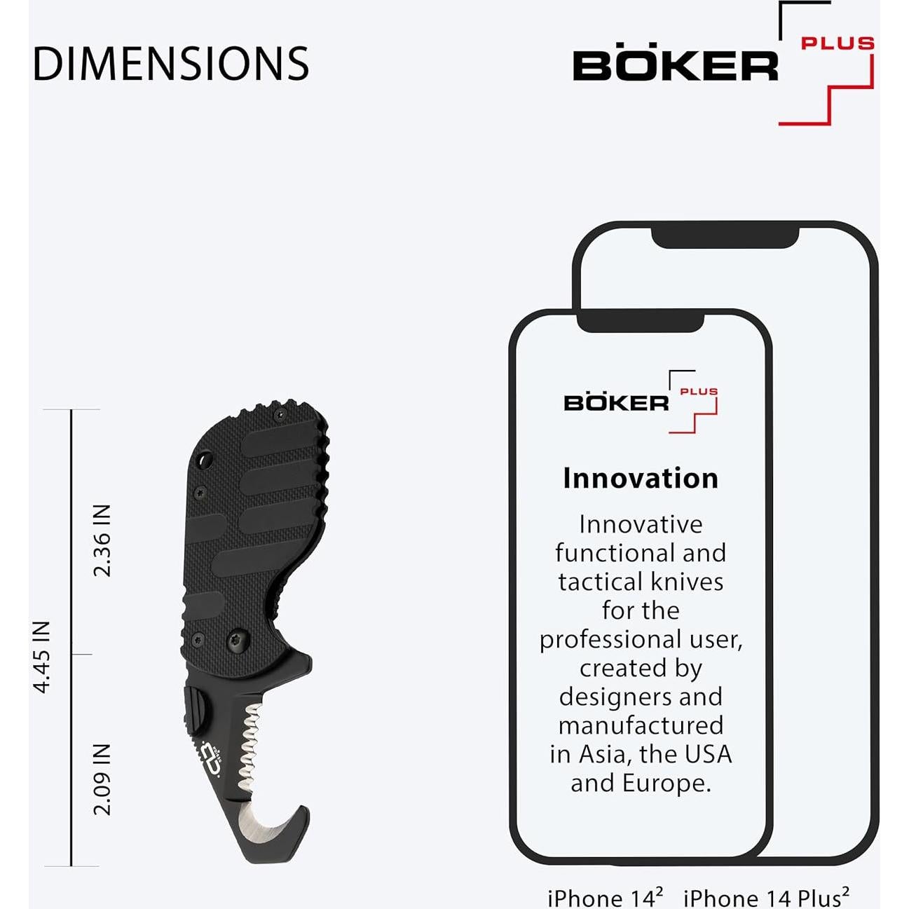 Cuchillo de Rescate Boker Plus Rescom 2.0 - Plegable EDC