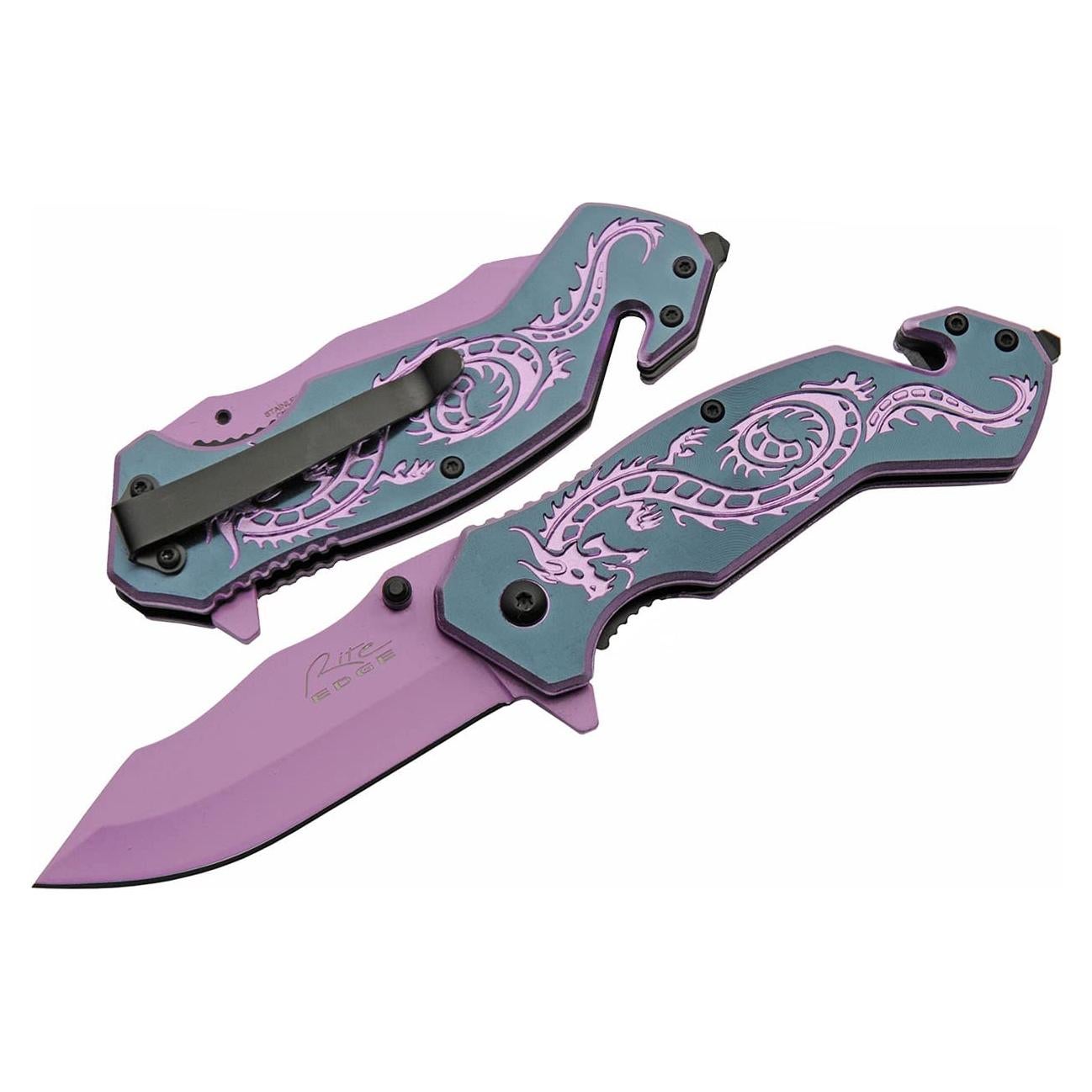 Cuchillo de Rescate Plegable SZCO 20 cm con Rompevidrios