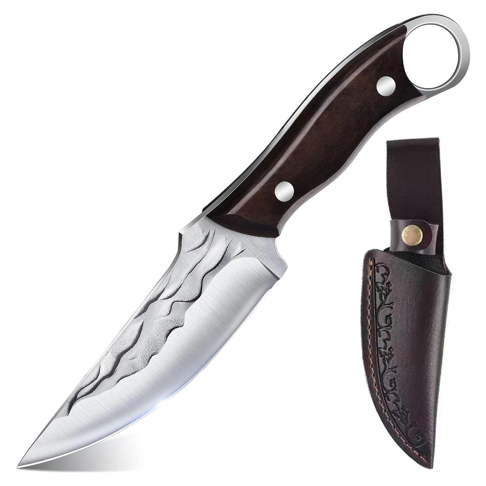 Cuchillo de Caza 10MOONS de Hoja Fija 21.59 cm con Funda