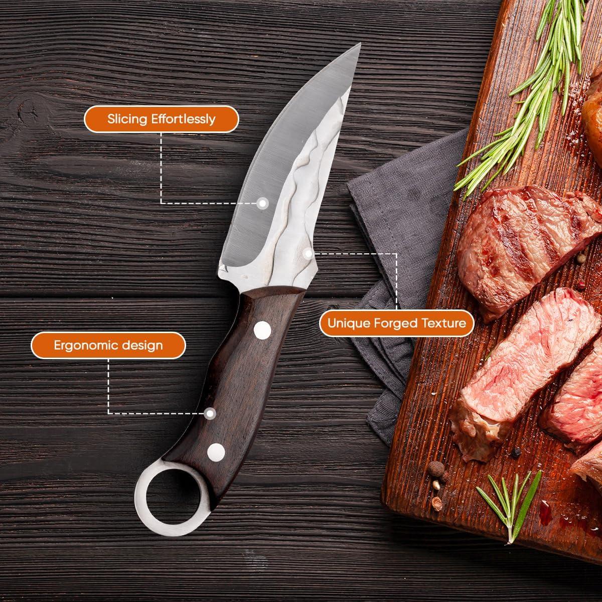 Cuchillo de Caza 10MOONS de Hoja Fija 21.59 cm con Funda