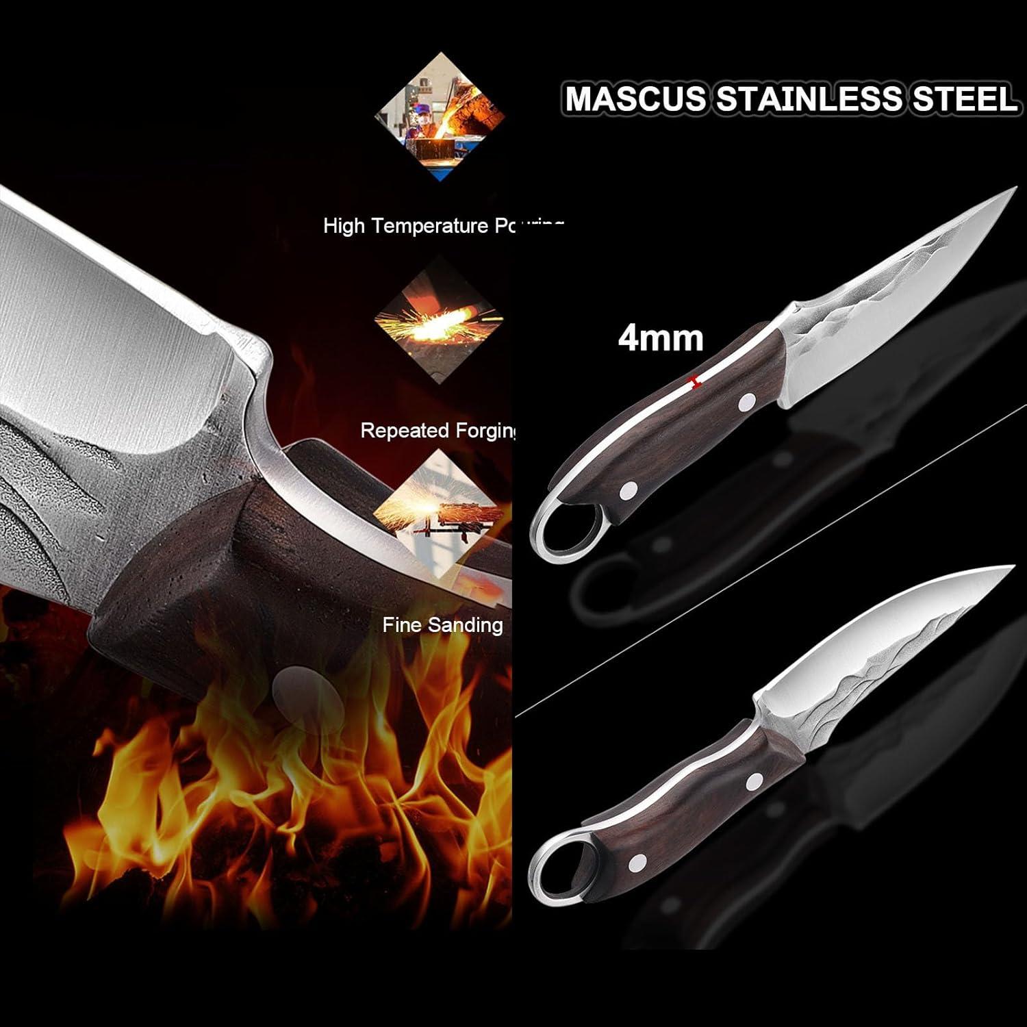 Cuchillo de Caza 10MOONS de Hoja Fija 21.59 cm con Funda