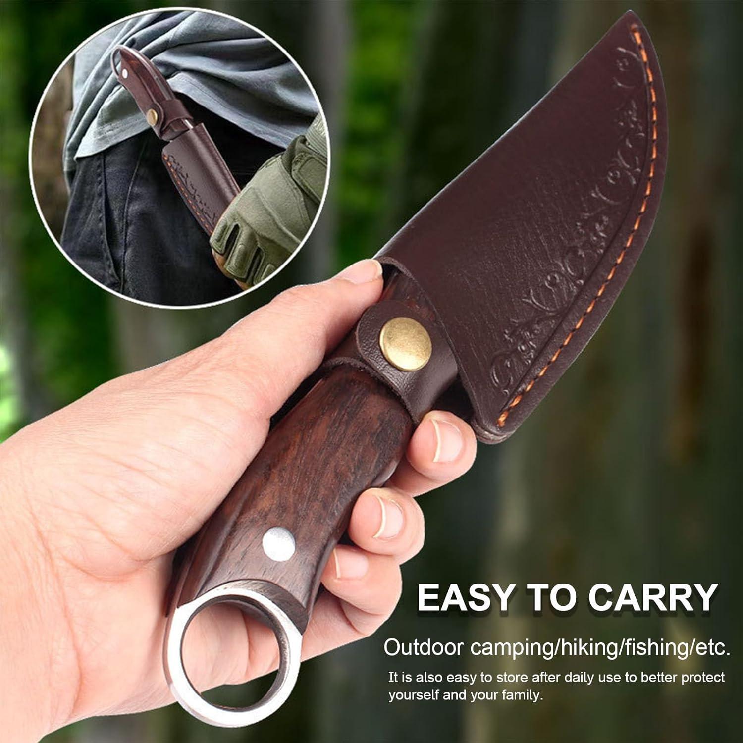 Cuchillo de Caza 10MOONS de Hoja Fija 21.59 cm con Funda