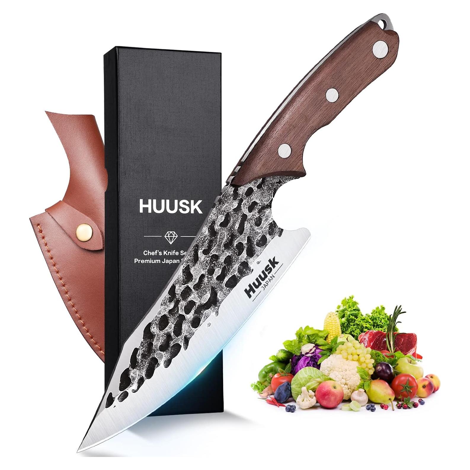 Cuchillo Huusk Vikingo Forjado a Mano 17.5 cm para Carne