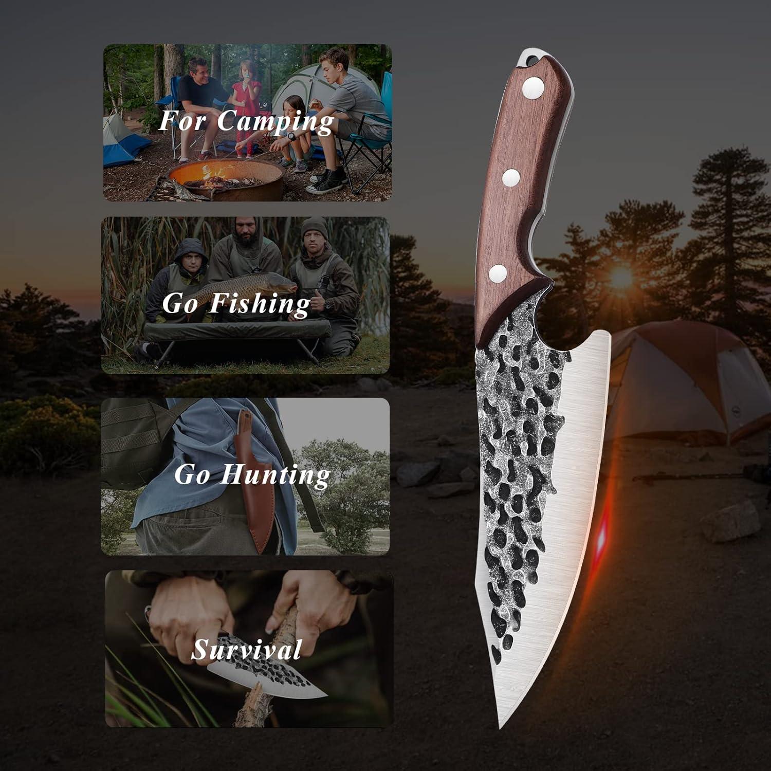 Cuchillo Huusk Vikingo Forjado a Mano 17.5 cm para Carne