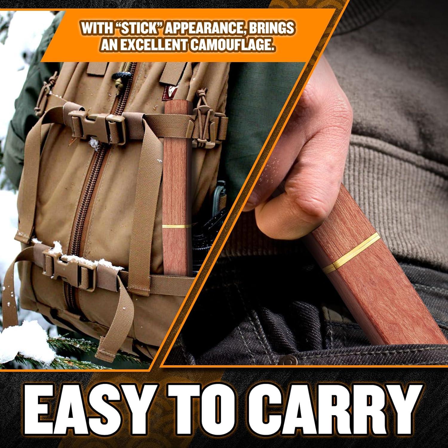 Cuchillo de Camping Huusk Doble Cuchillo Acero D2 24.5cm