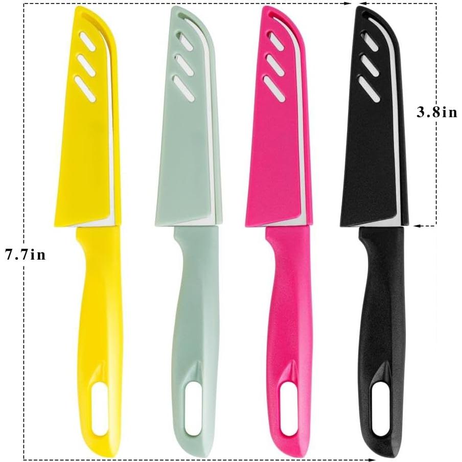 Juego de 8 cuchillos de pelar BYkooc con fundas - Acero inoxidable