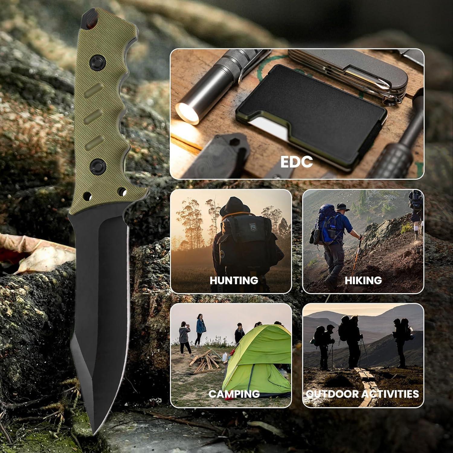 Cuchillo de Caza Jasni 28 cm Acero Inoxidable con Funda