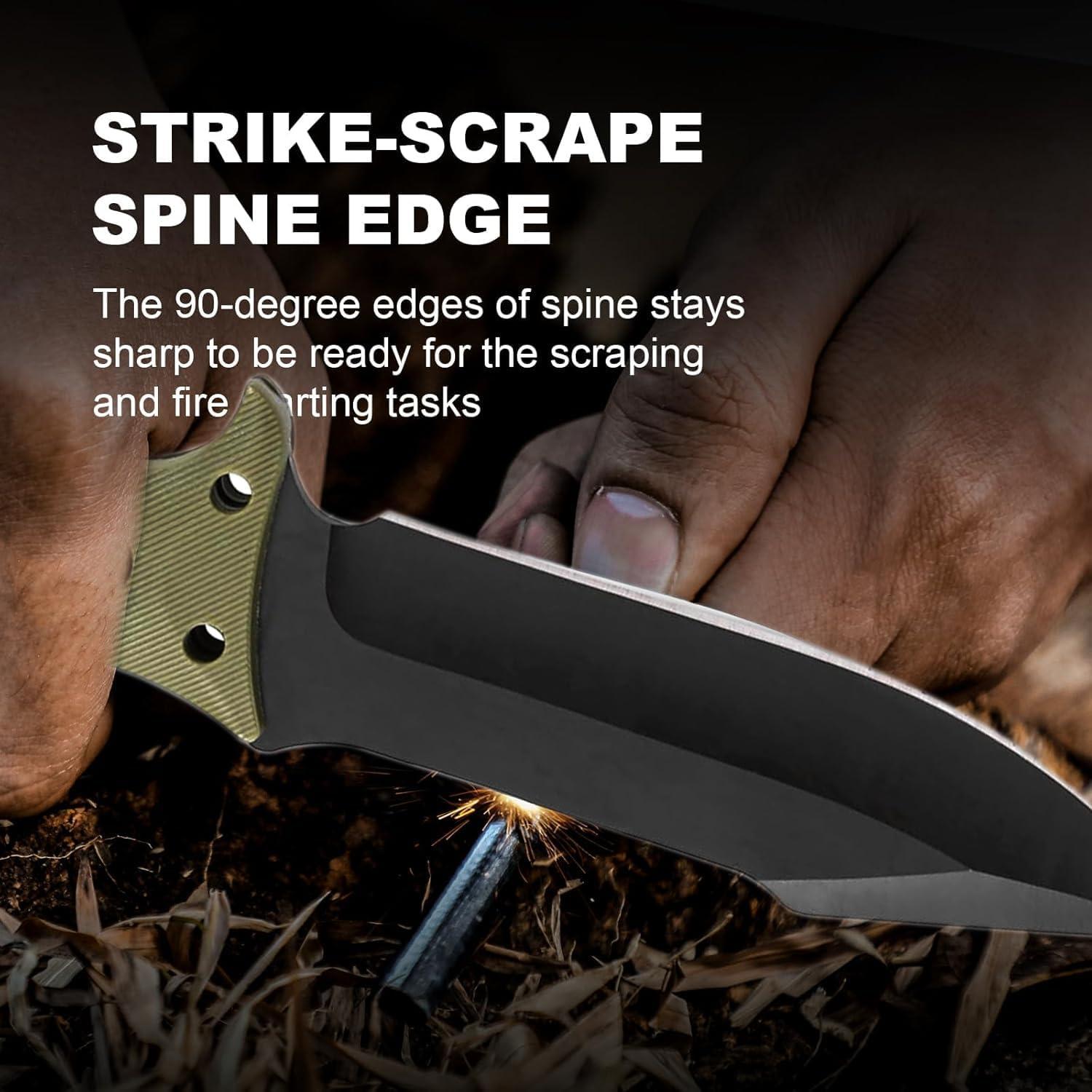 Cuchillo de Caza Jasni 28 cm Acero Inoxidable con Funda