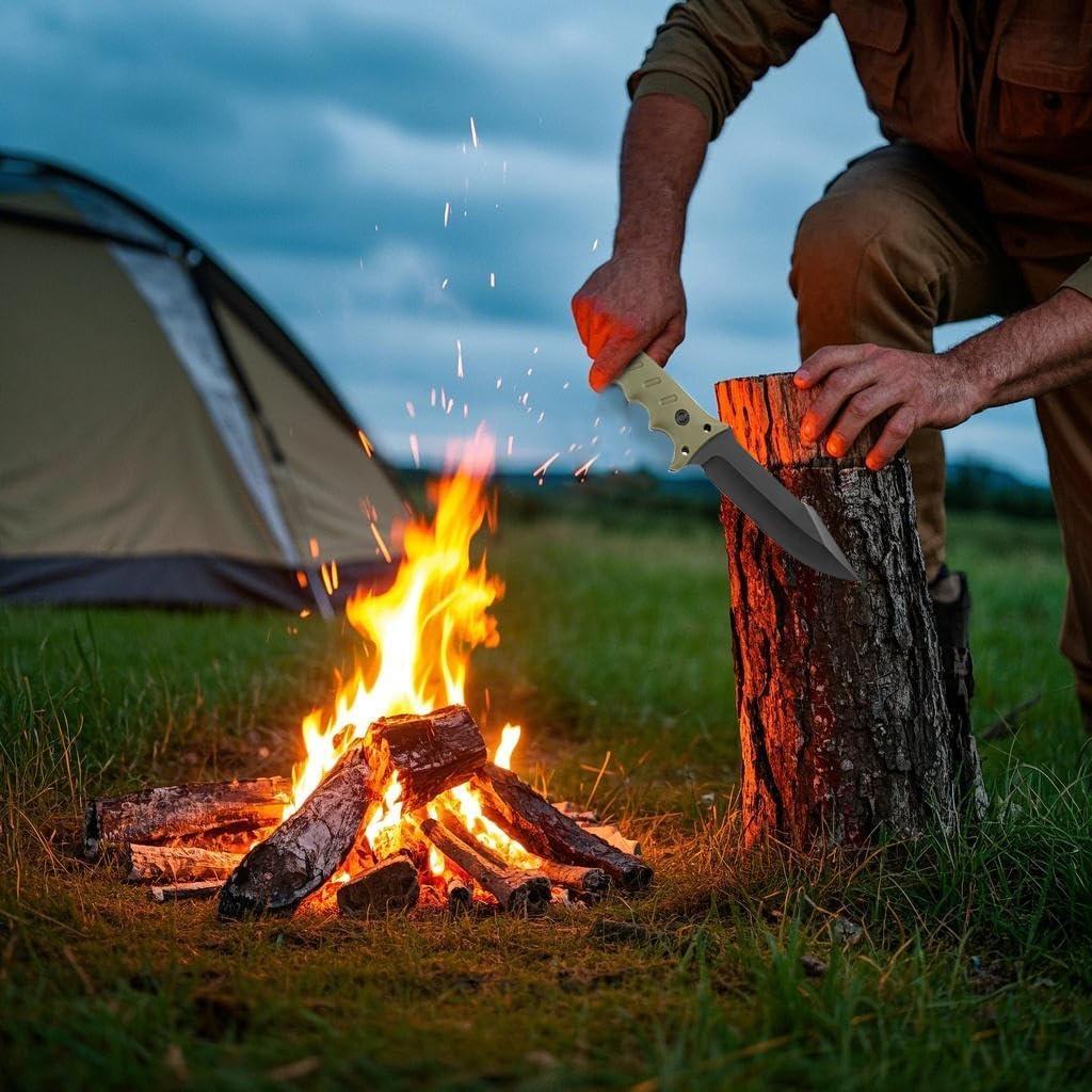 Cuchillo de Caza Jasni 28 cm Acero Inoxidable con Funda