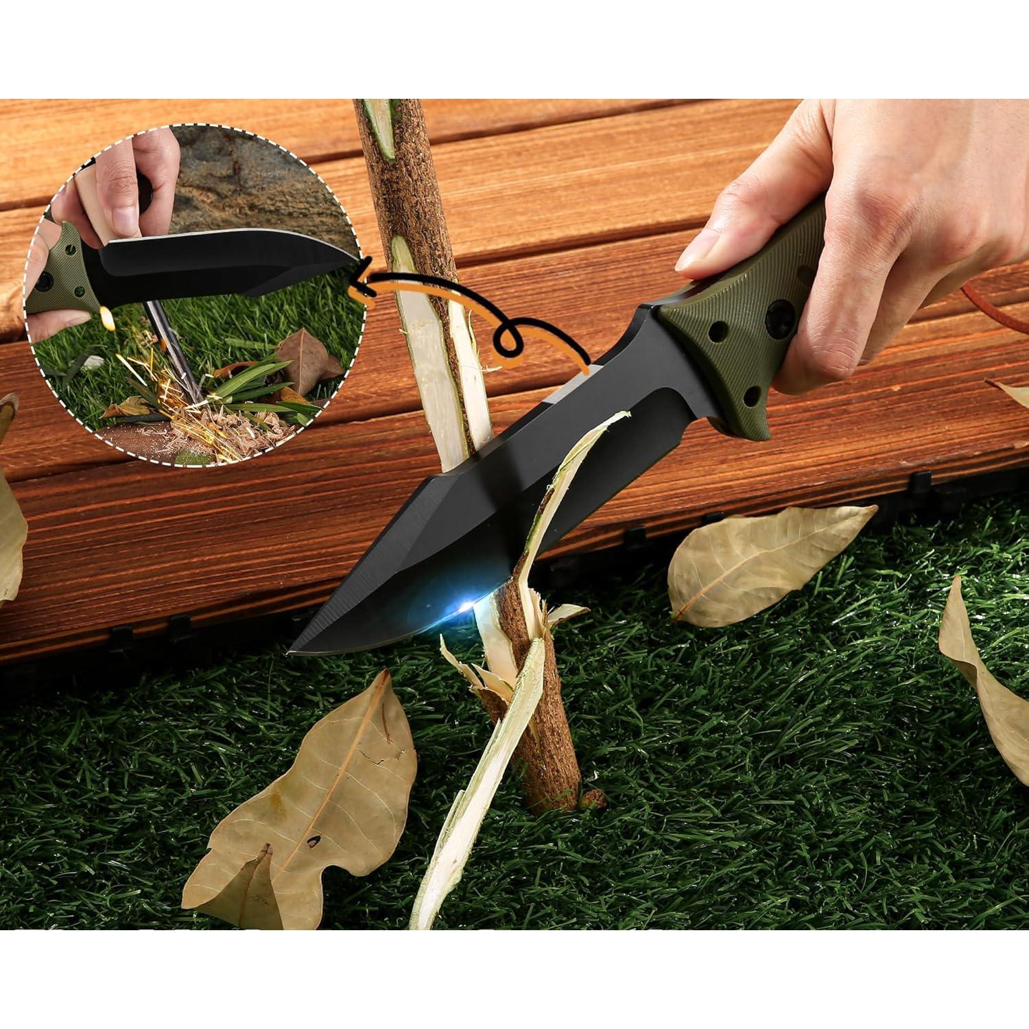 Cuchillo de Caza Jasni 28 cm Acero Inoxidable con Funda