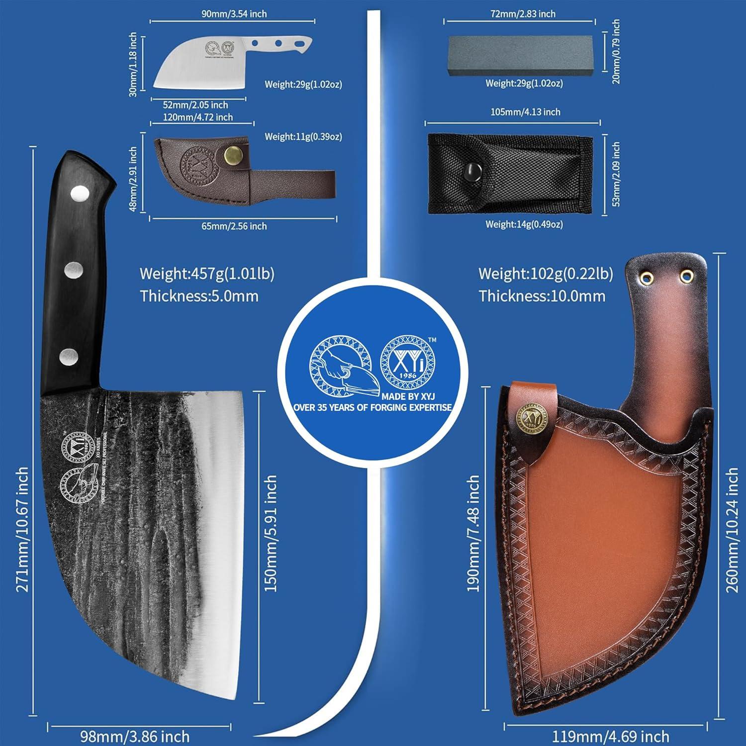 Cuchillo de Chef XYJ 15.24 cm Acero Alto Carbono con Funda