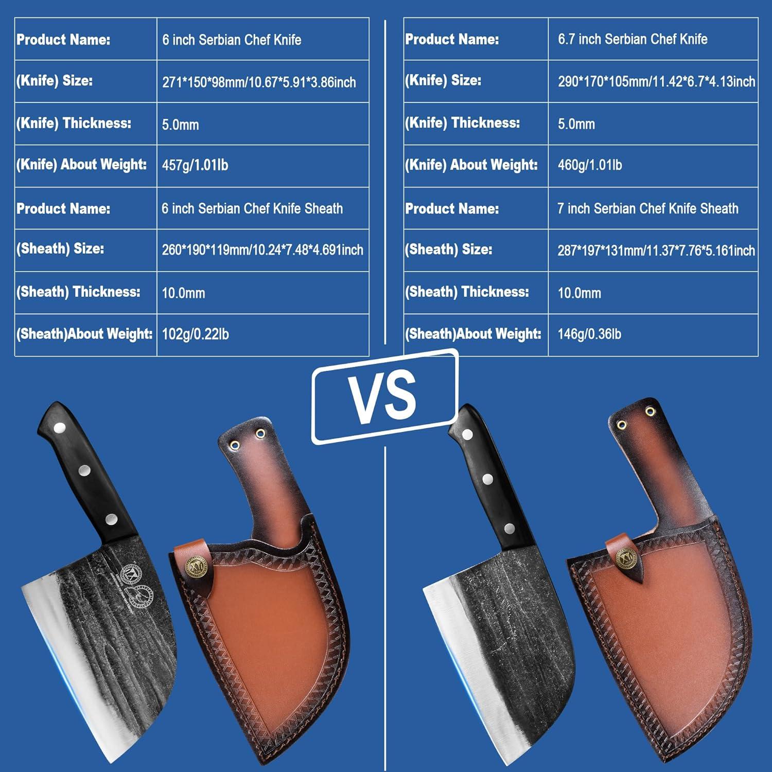 Cuchillo de Chef XYJ 15.24 cm Acero Alto Carbono con Funda