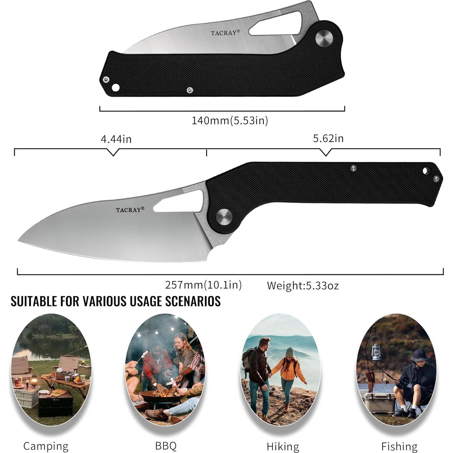 Cuchillo de Chef Plegable TACRAY 11.3 cm Acero Inoxidable