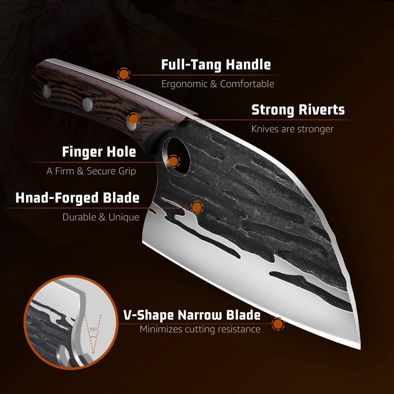 Cuchillo de Chef Huusk Forjado 16.5 cm Mango de Roble