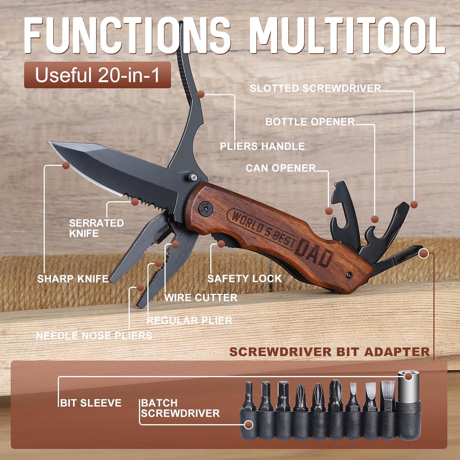 Cuchillo de Bolsillo OOPERAY de Madera para Papá - Regalo Día del Padre